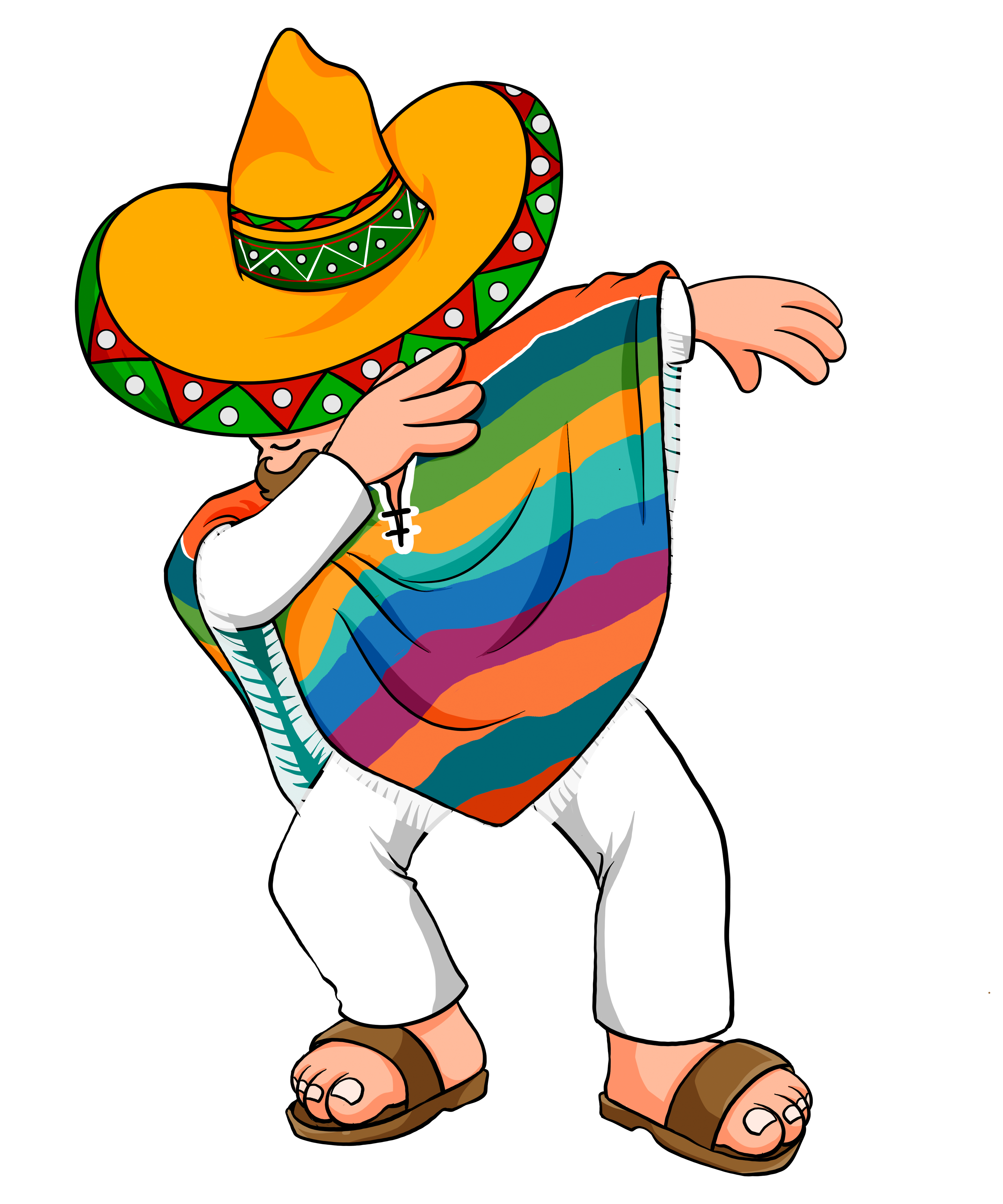 Dabbing Fiesta Sombrero DTF Transfer