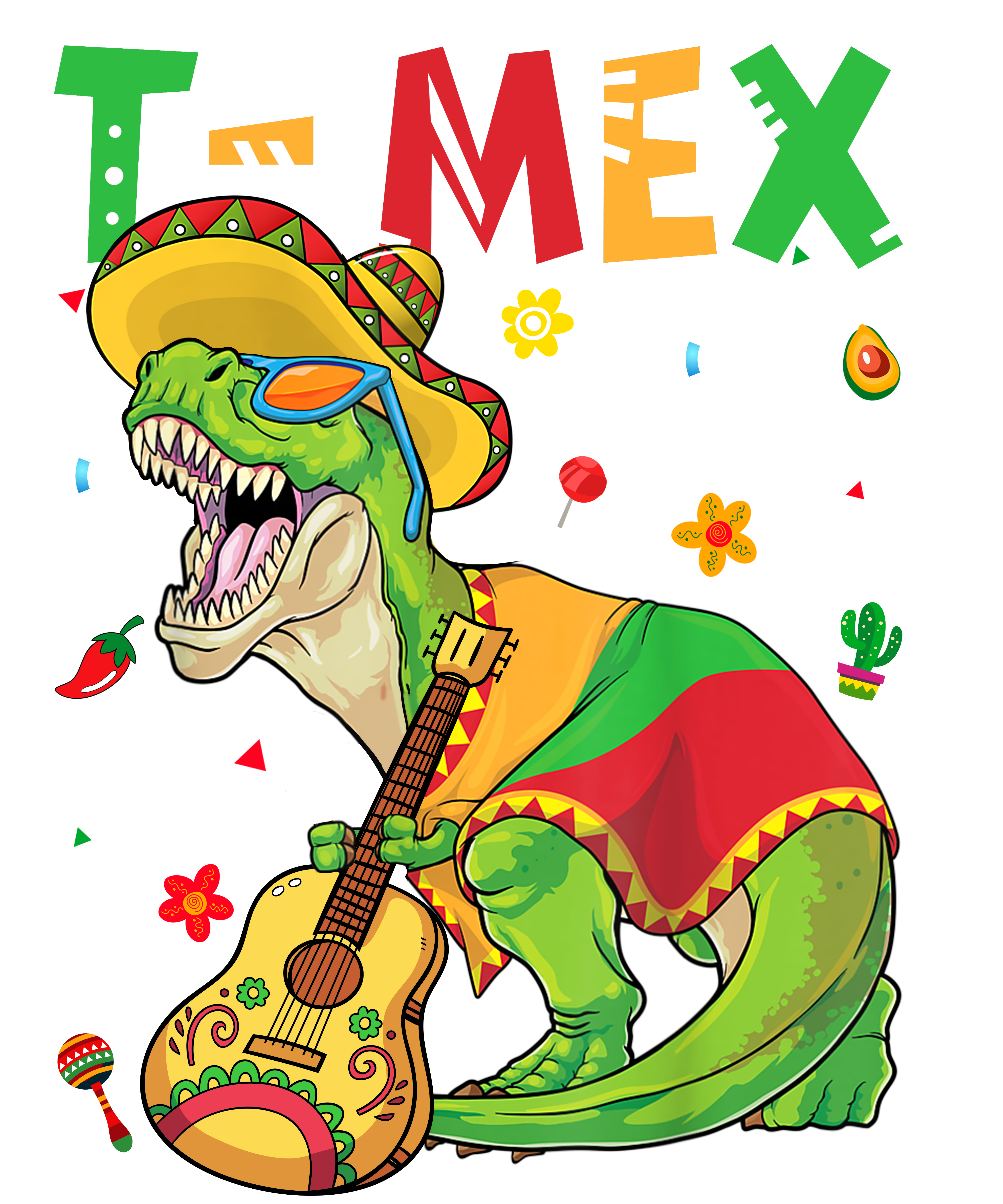 TMex Funny Dinosaur DTF Transfer