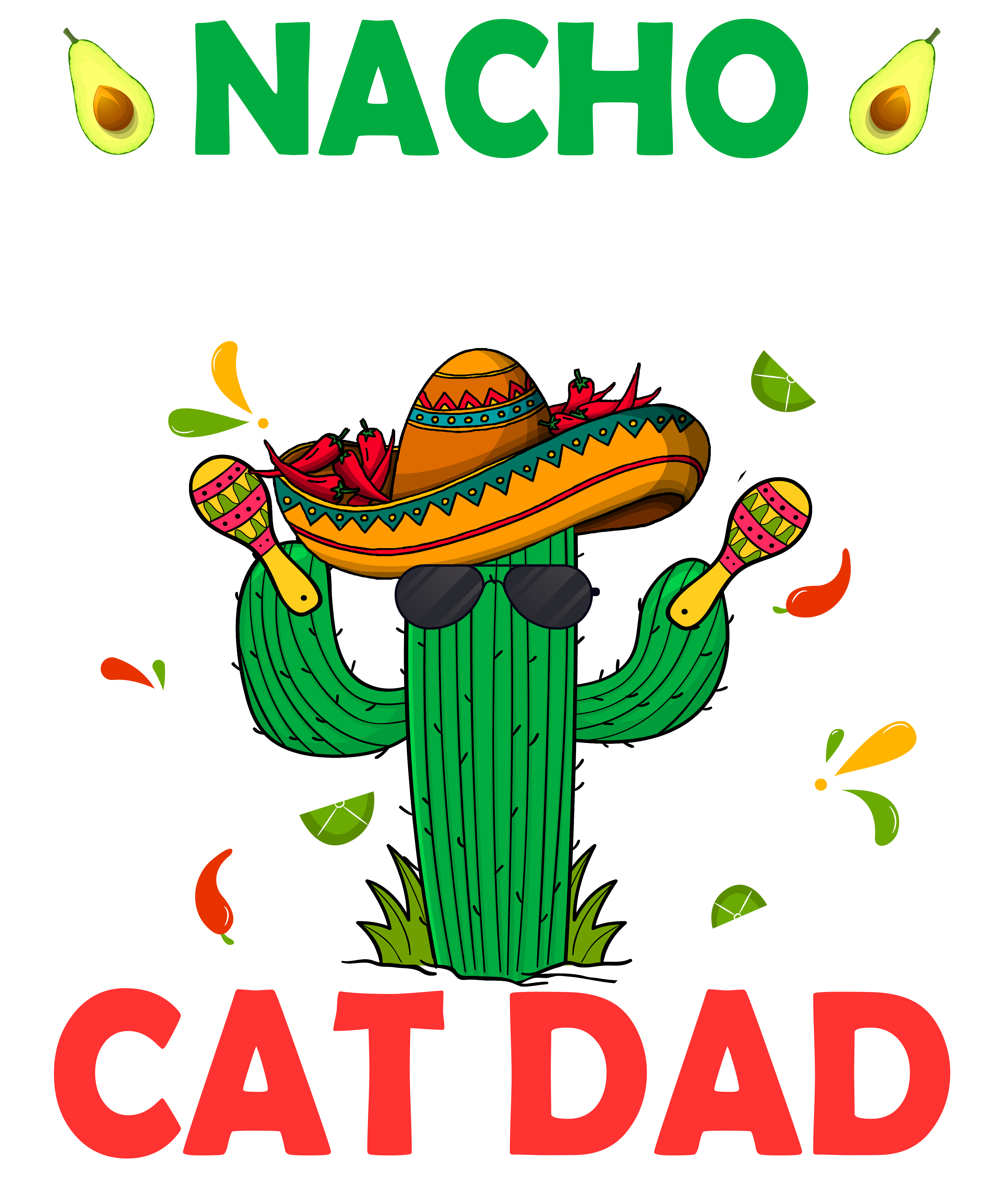 Nacho Average Cat Dad DTF Transfer