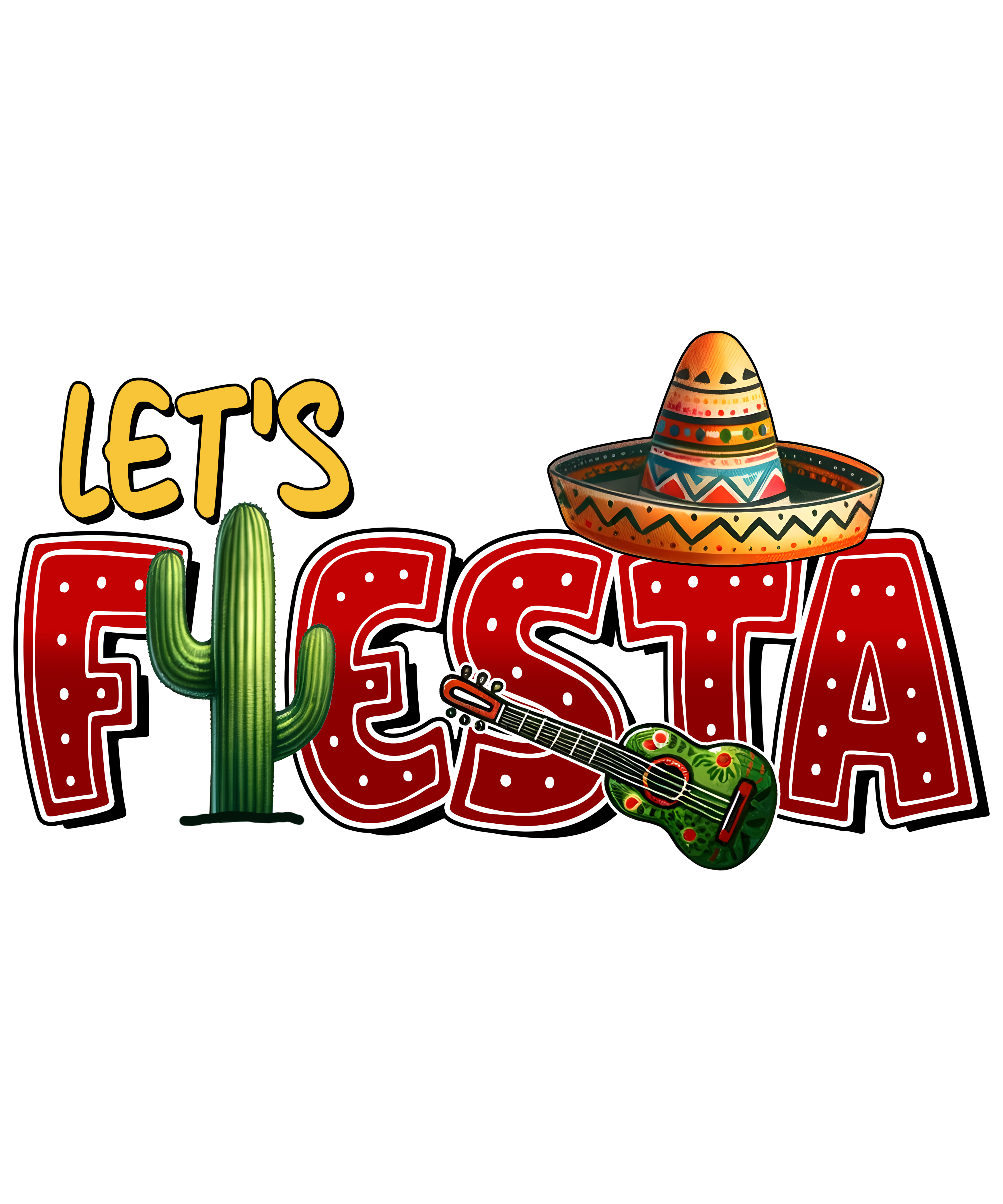 Mexican Fiesta Sombrero And DTF Transfer
