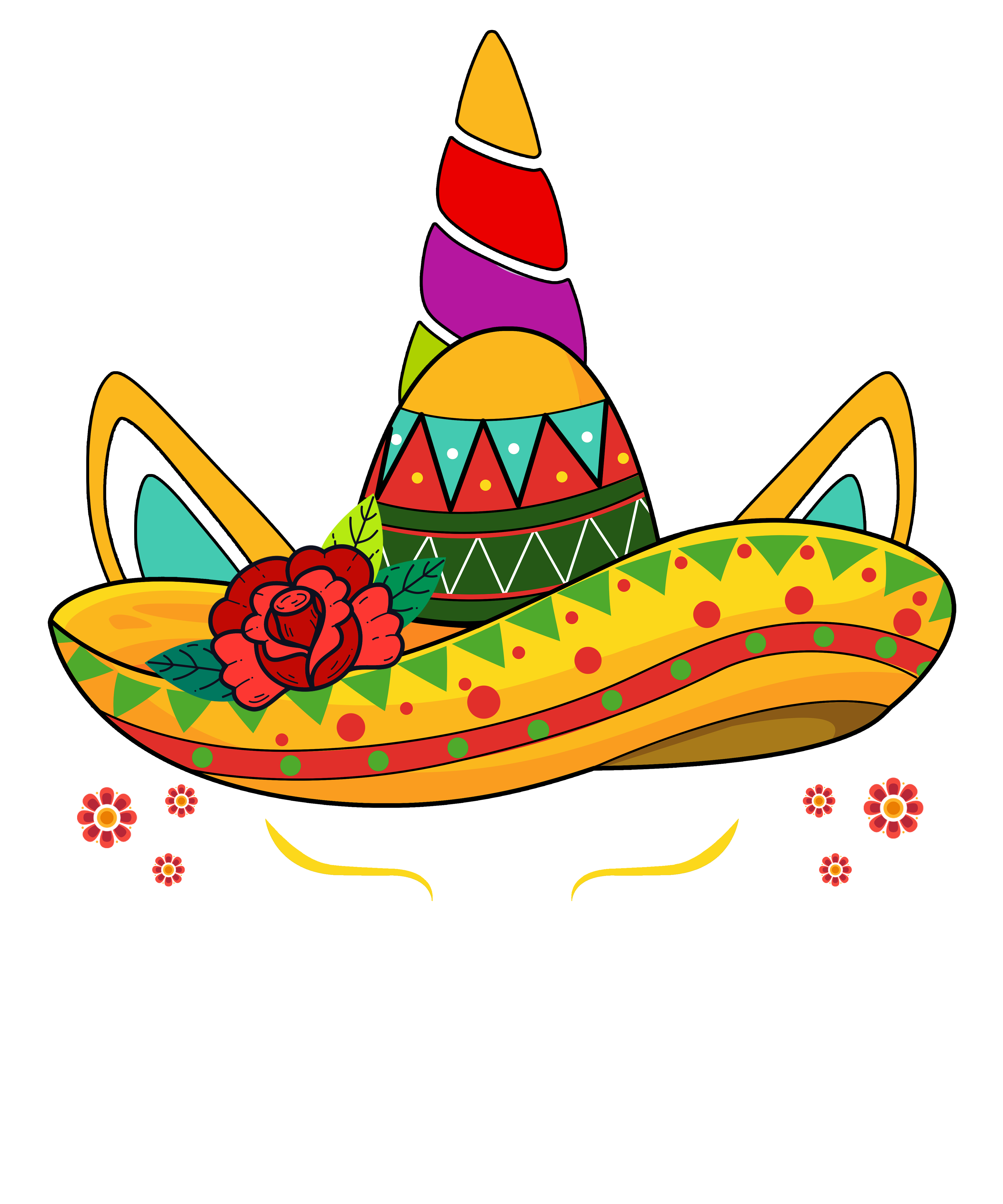 Festive Sombrero And Mustache DTF Transfer