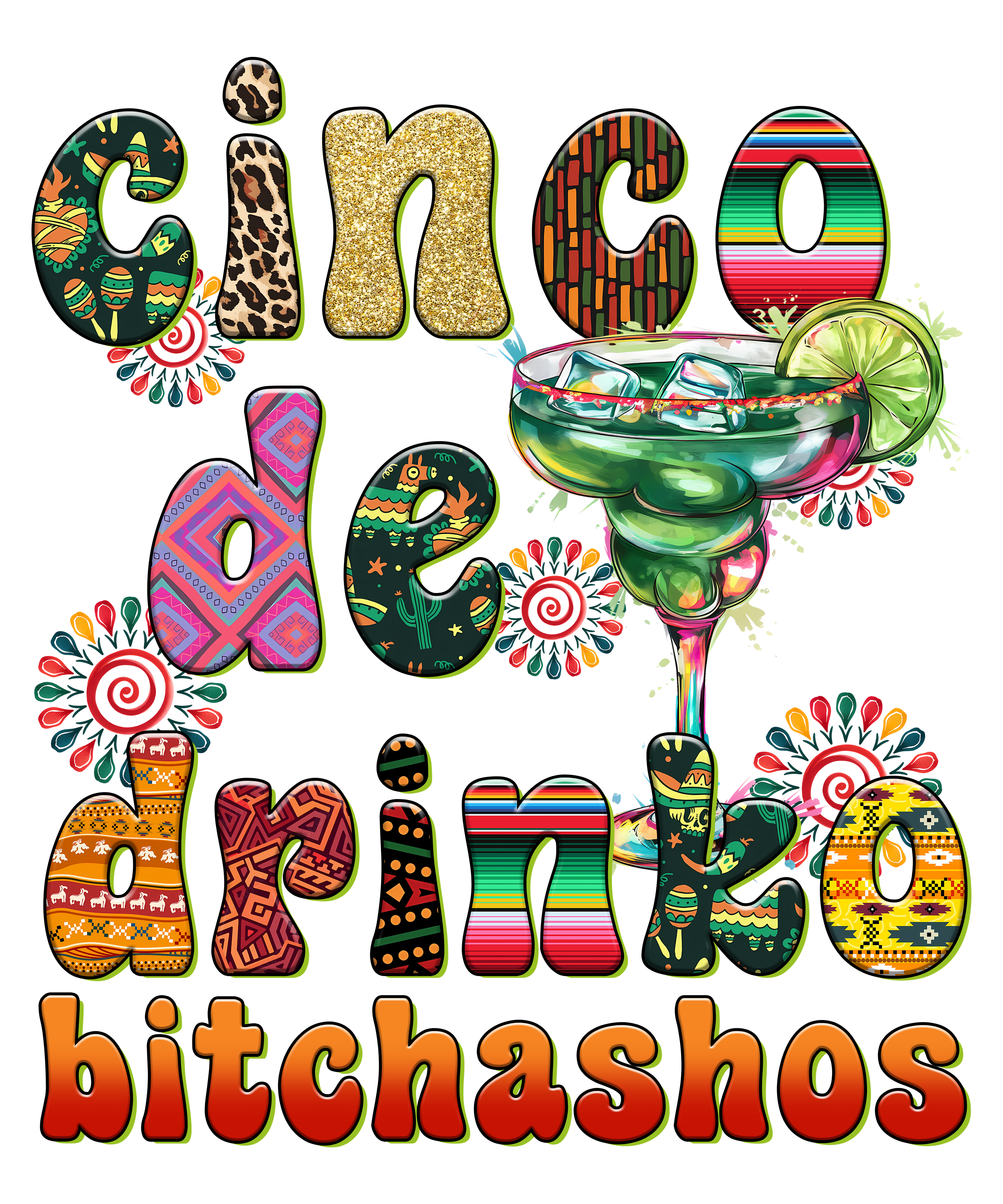 Cinco De Mayo Margarita Party DTF Transfer
