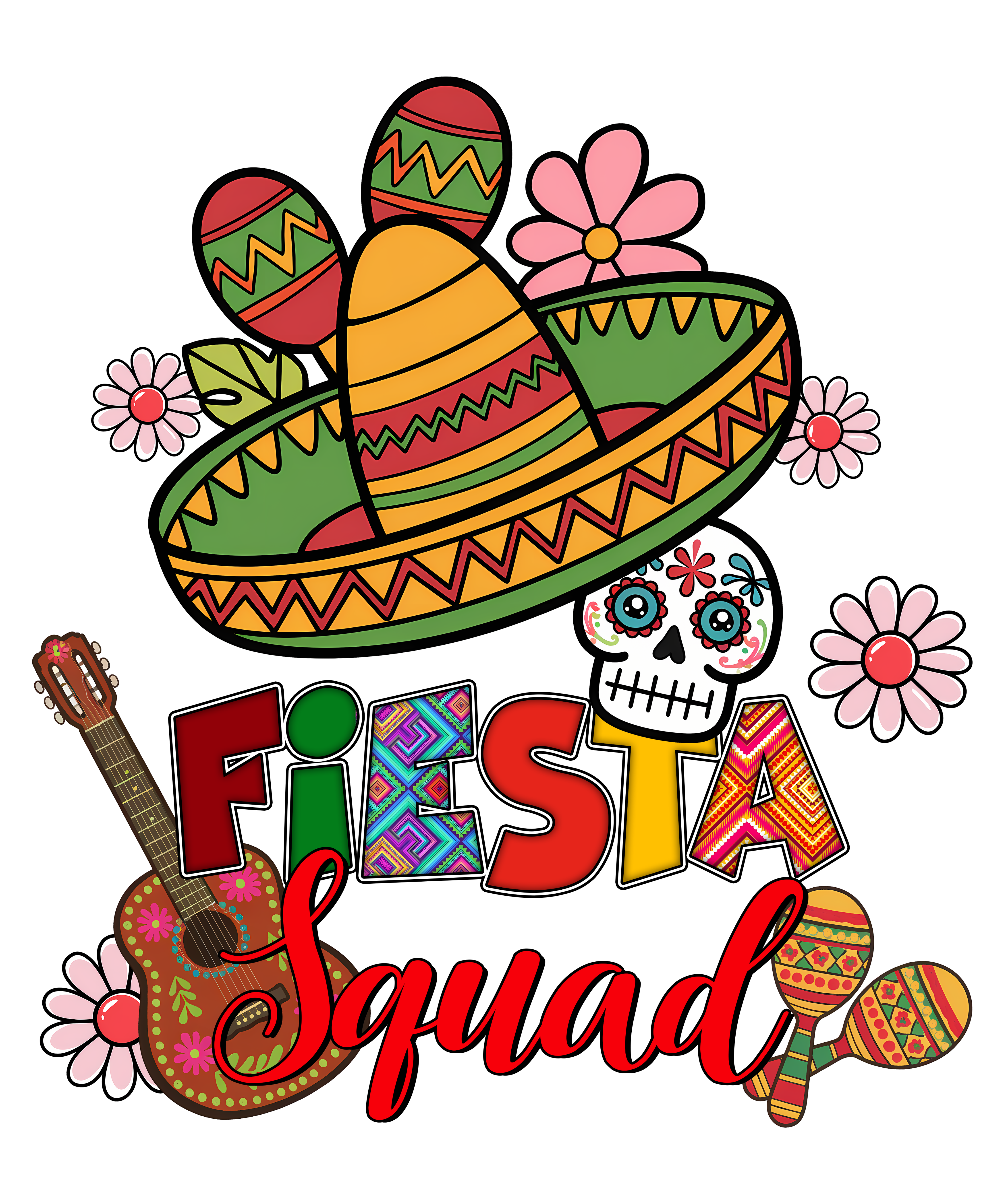 Mexican Fiesta Squad DTF Transfer