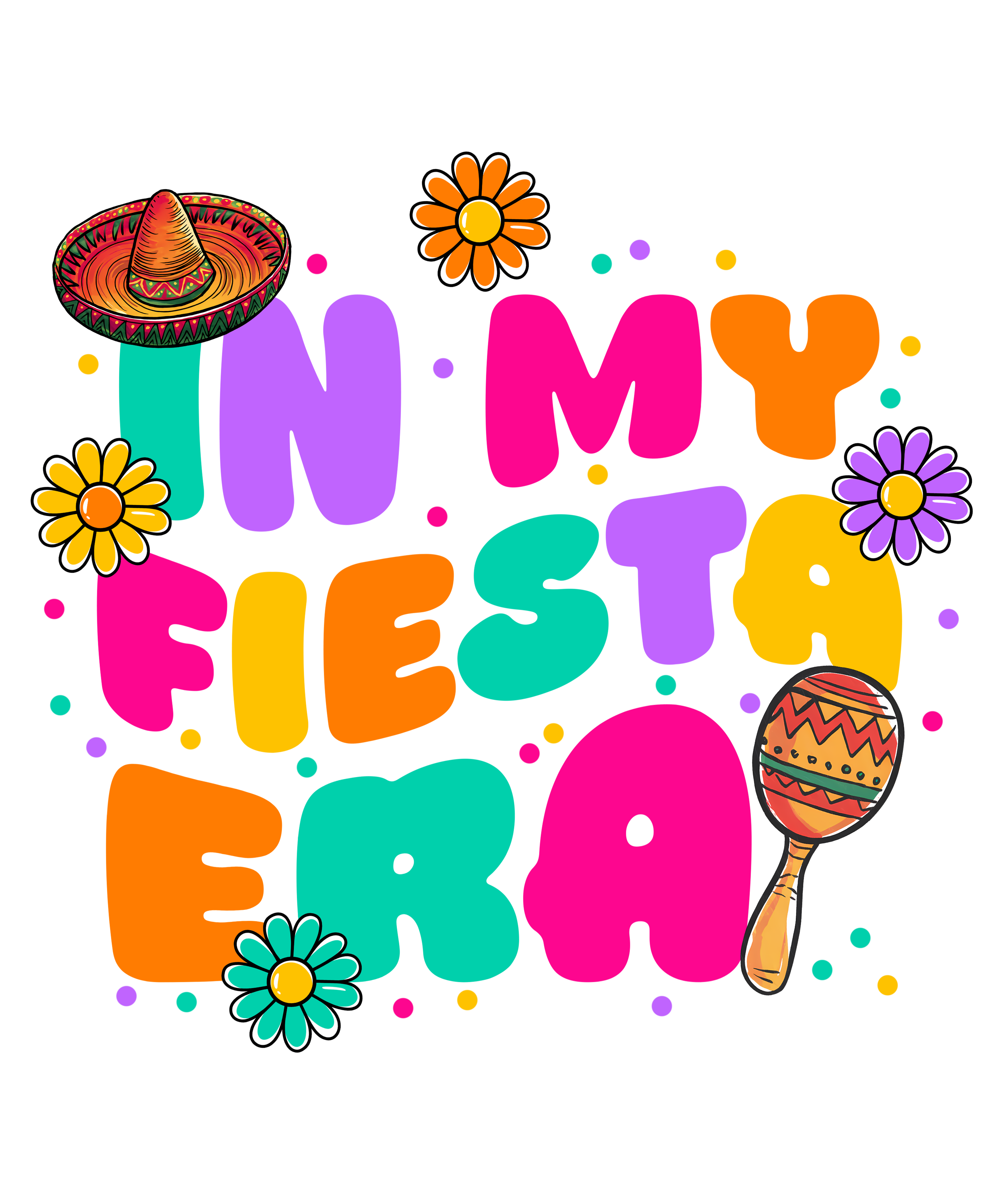 Colorful Mexican Fiesta Era DTF Transfer