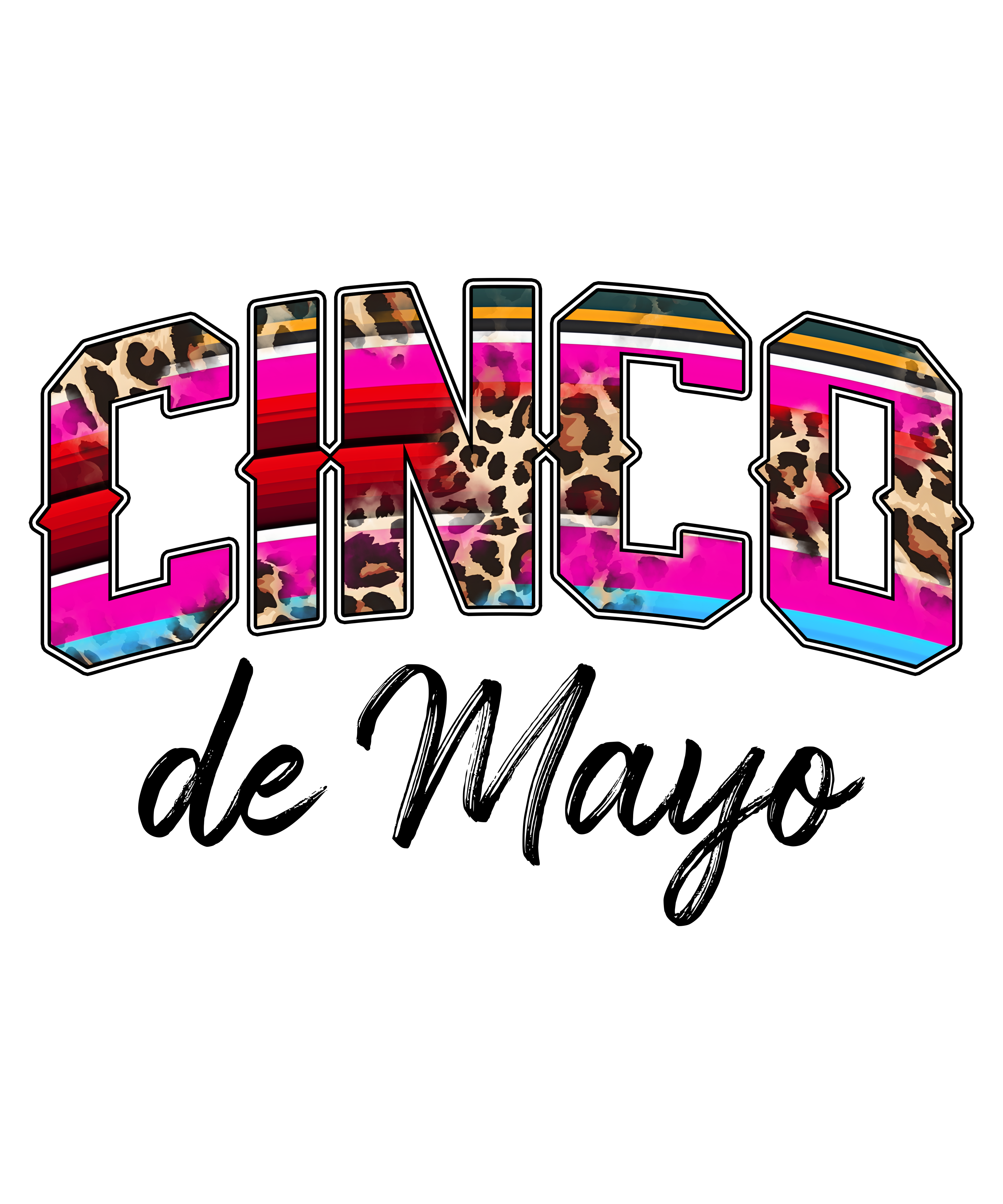 Colorful Cinco De Mayo  DTF Transfer