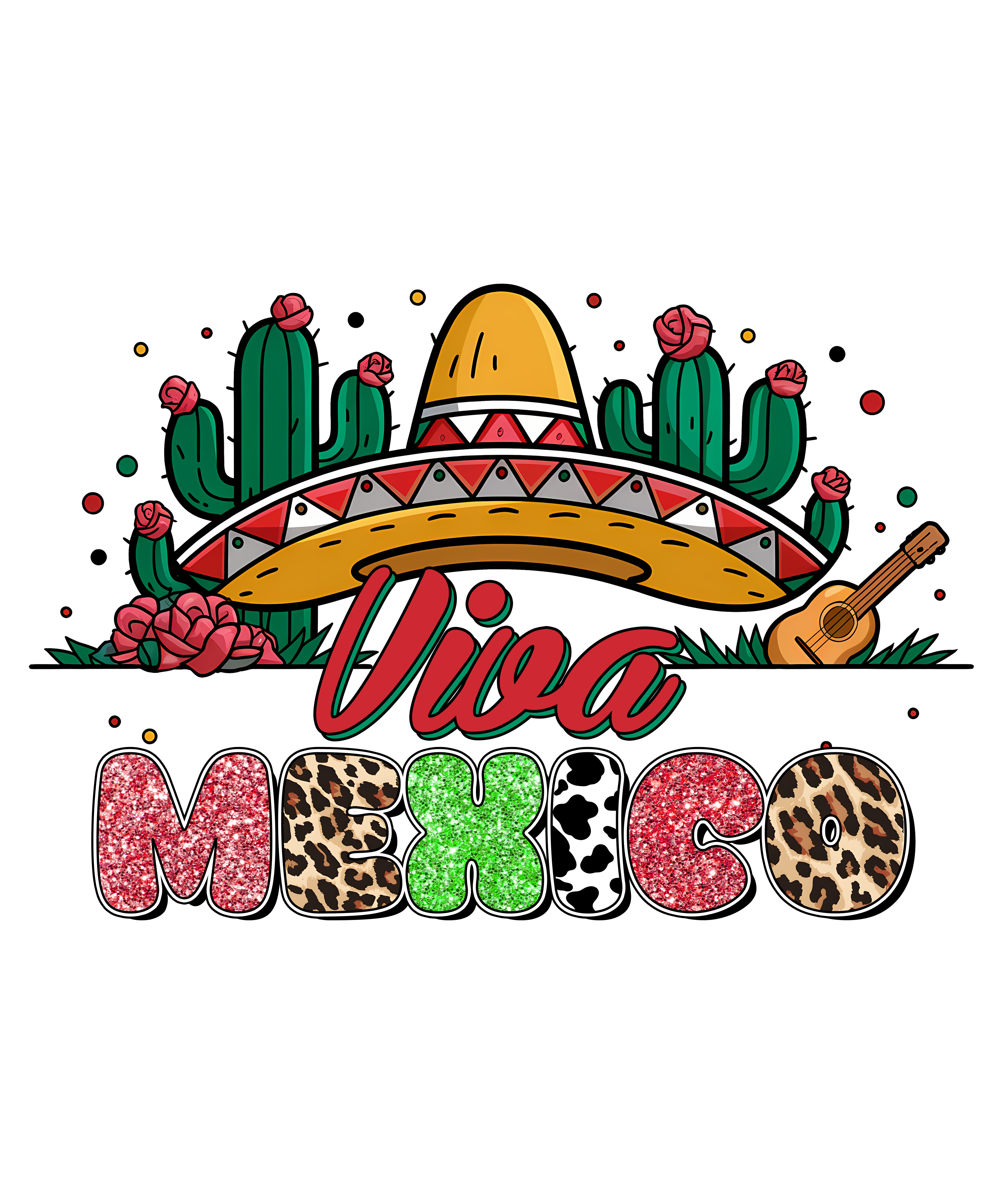 Viva Mexico Sombrero Celebration DTF Transfer
