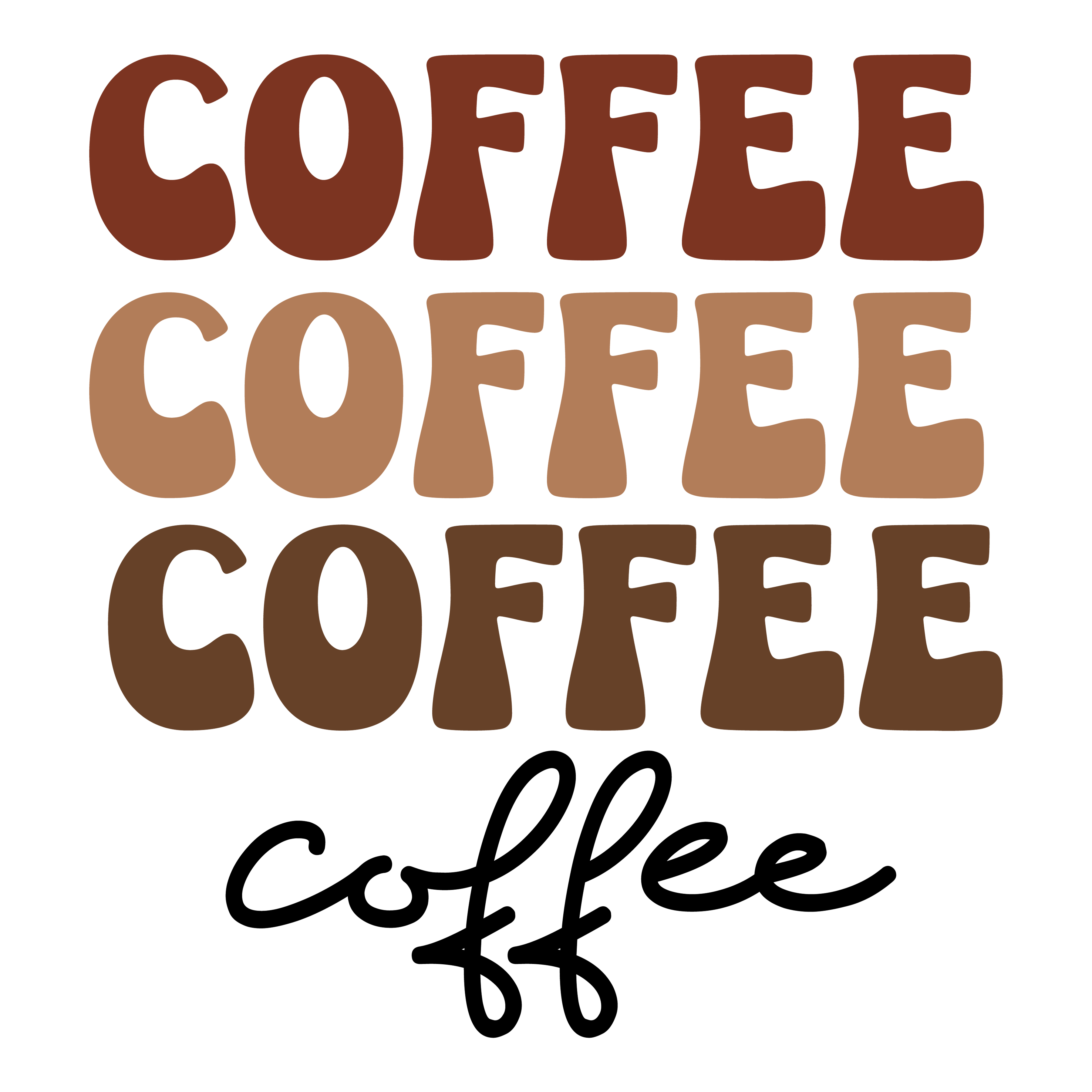 Coffee Coffee Coffee DTF Transfer