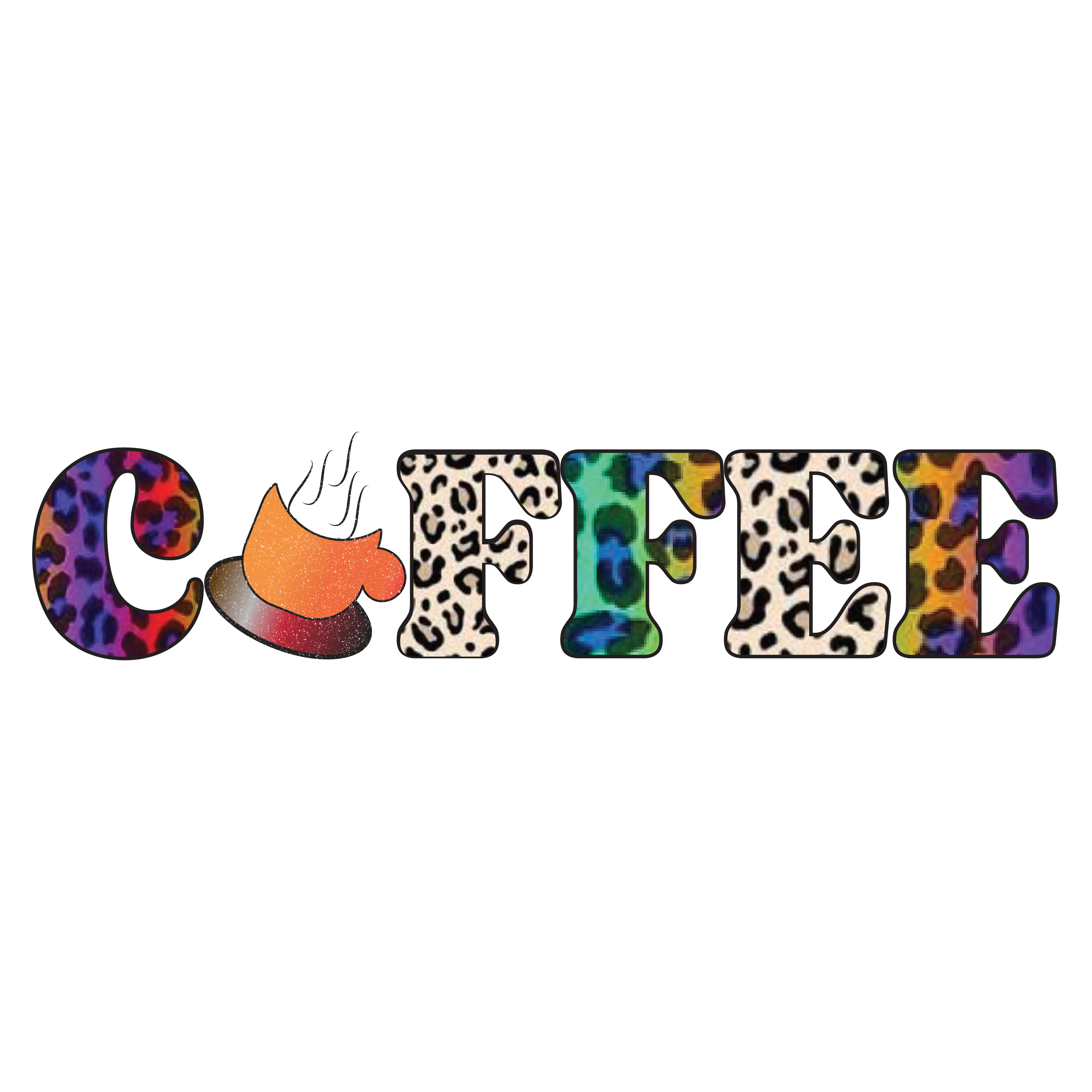 Coffee Leopard DTF Transfer
