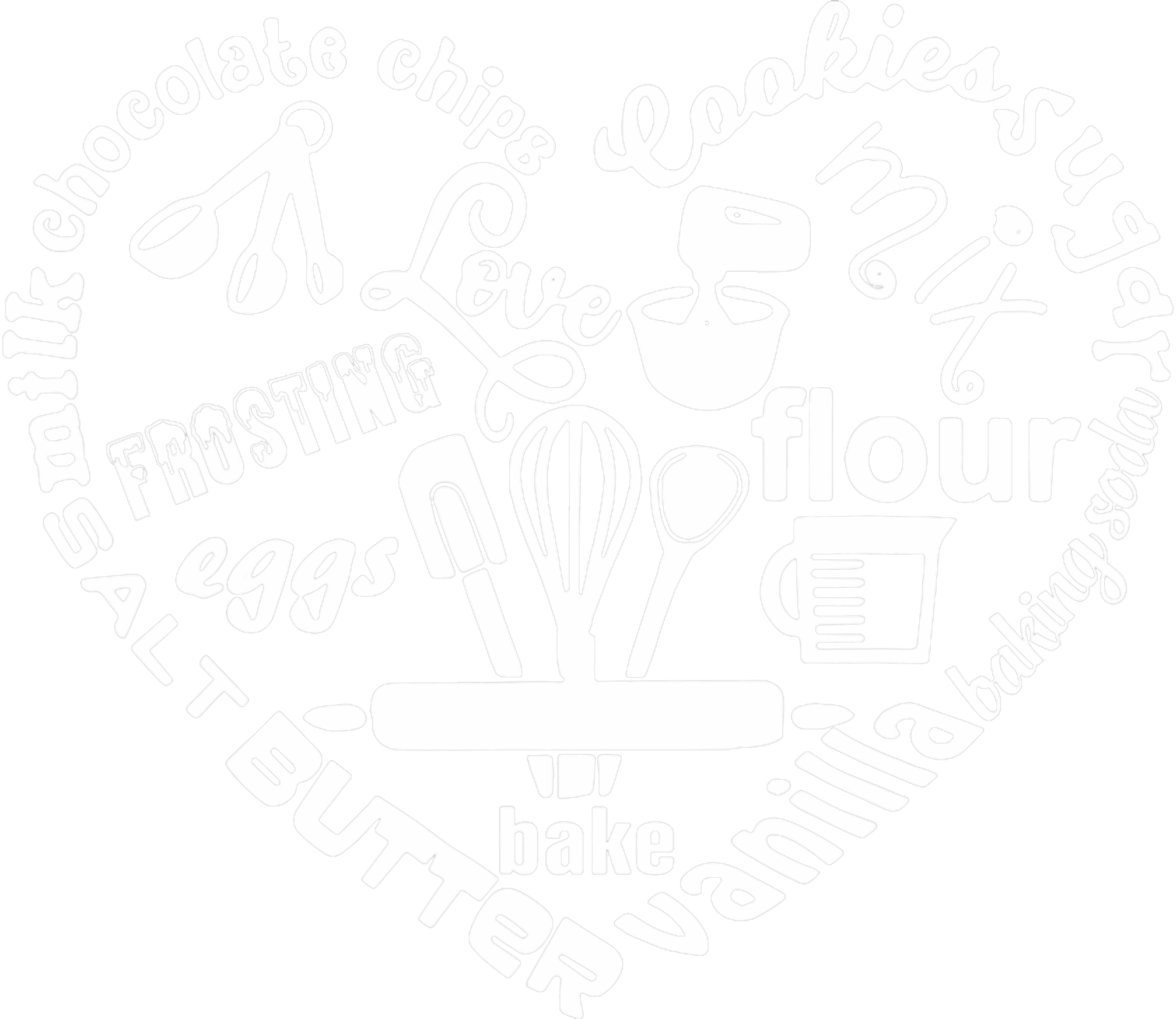 Baking Ingredients Word Art Baker DTF Transfer