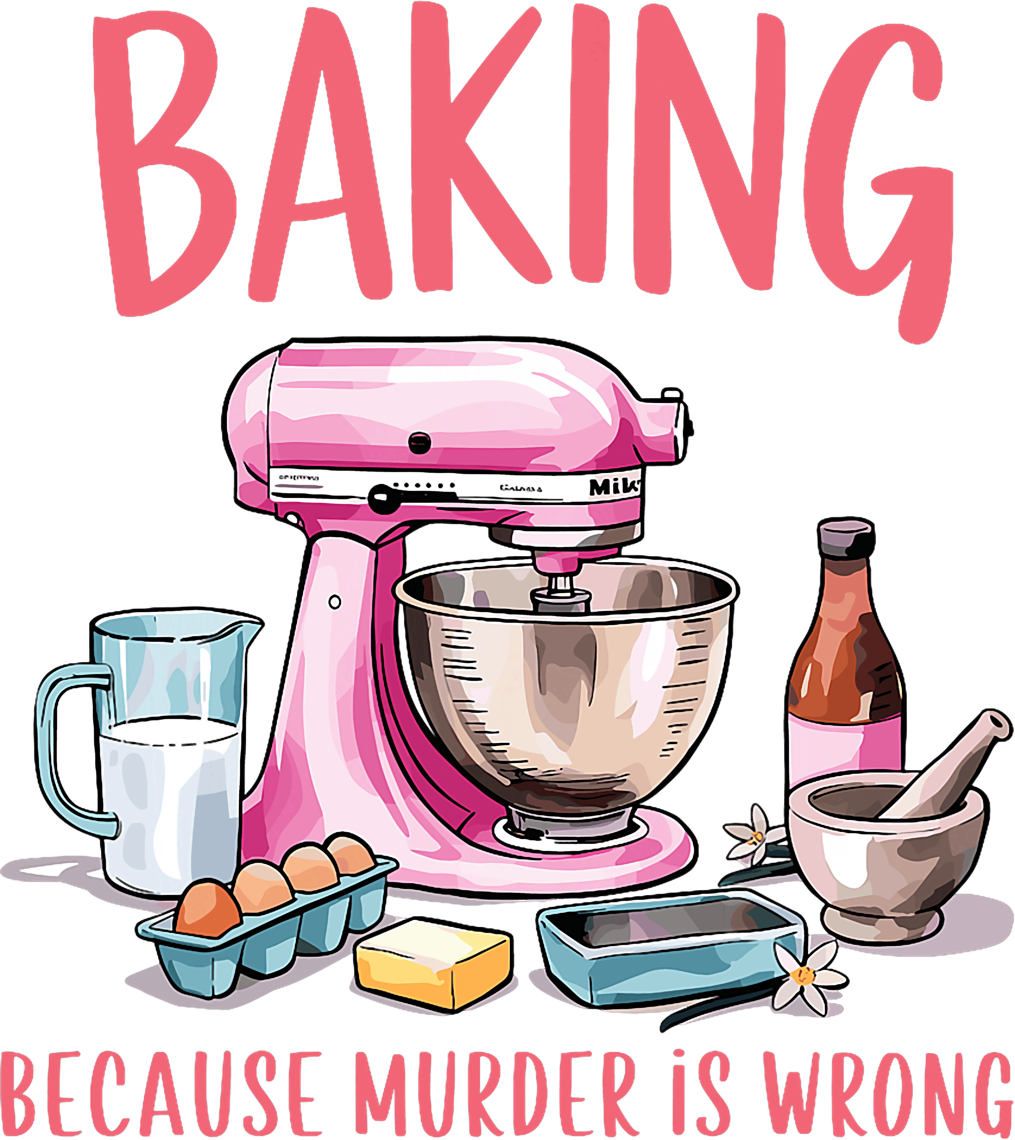Pink Stand Mixer Baking DTF Transfer