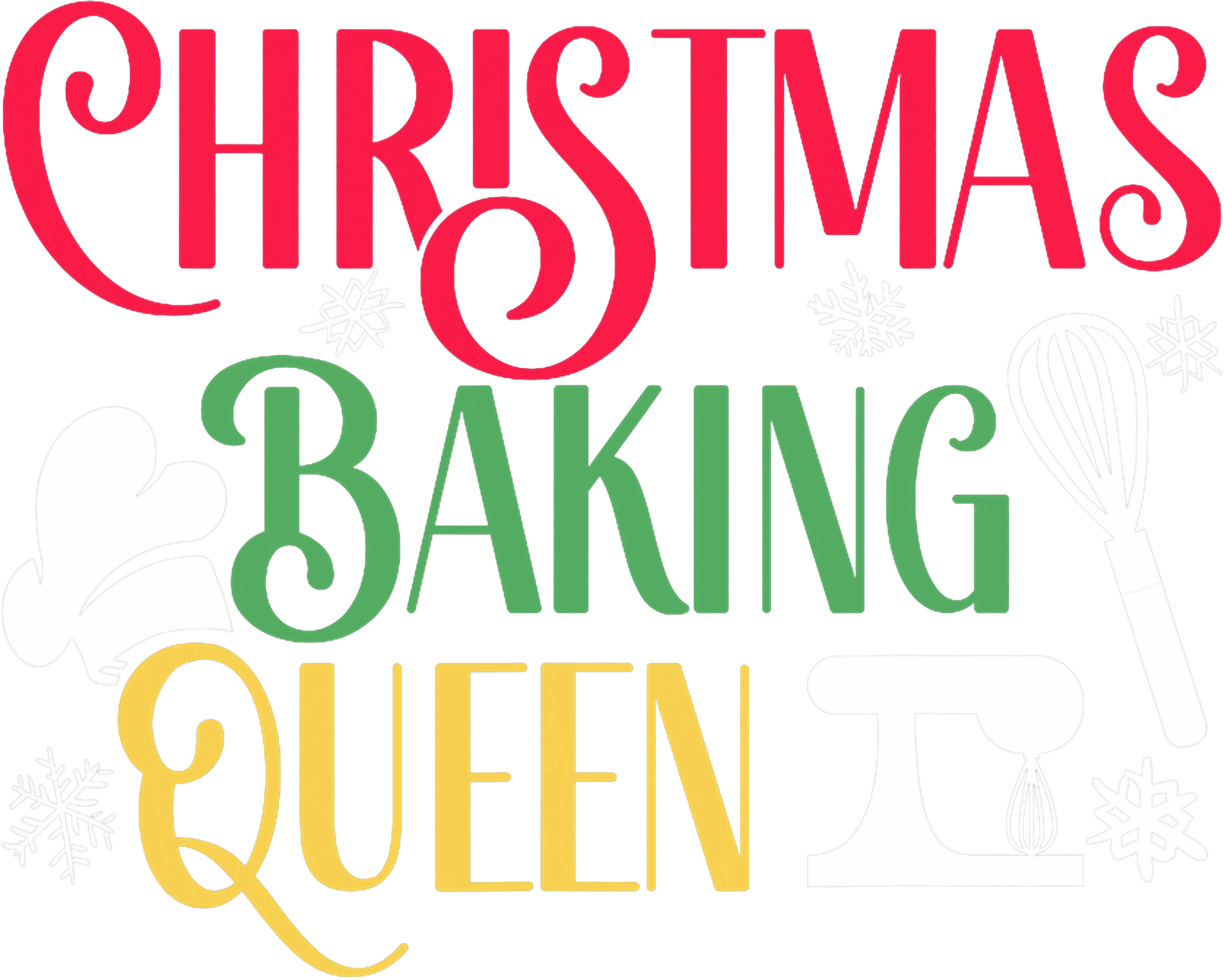 Christmas Baking Queen DTF Transfer