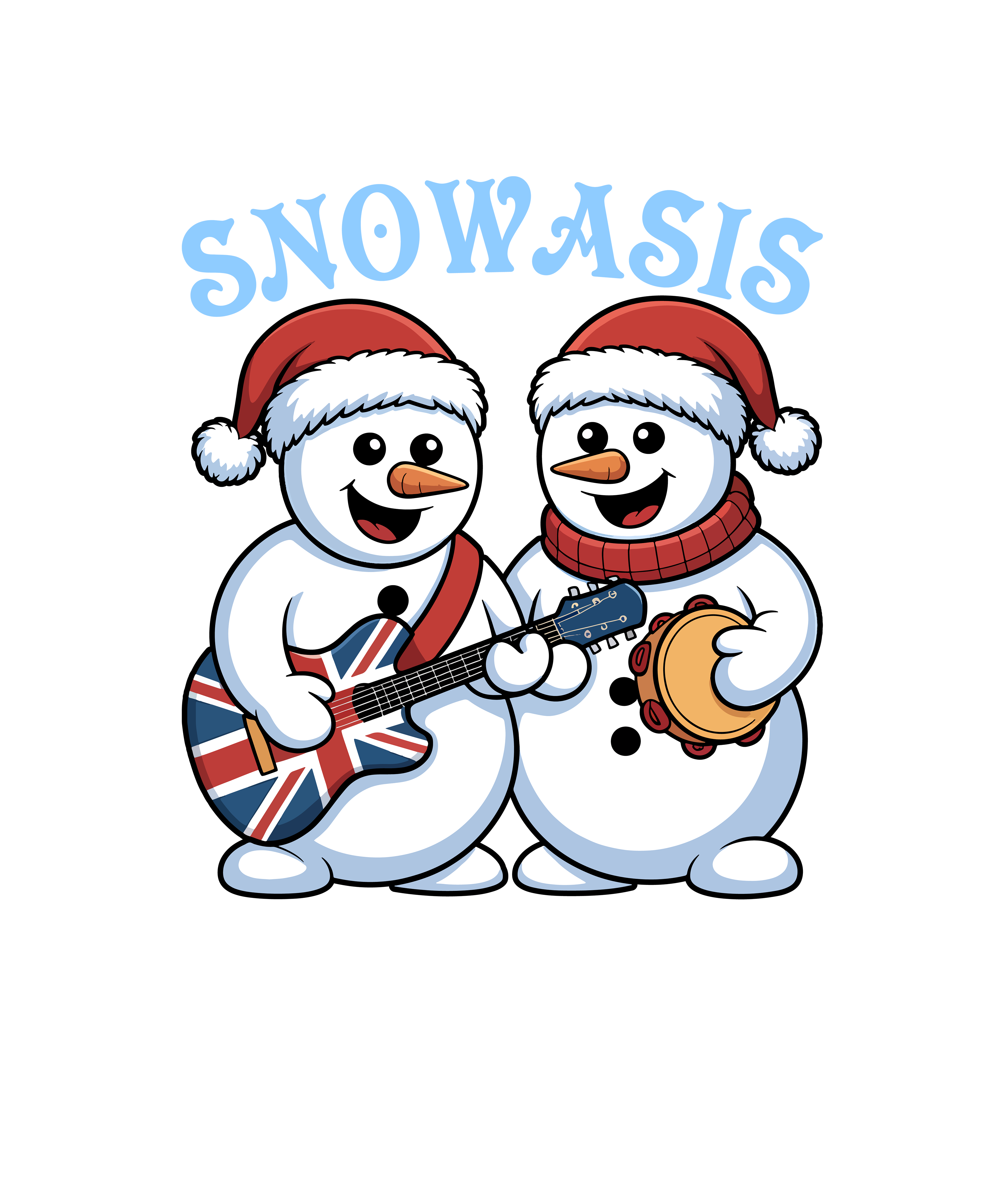 Snowman Christmas Music Duo DTF Transfer
