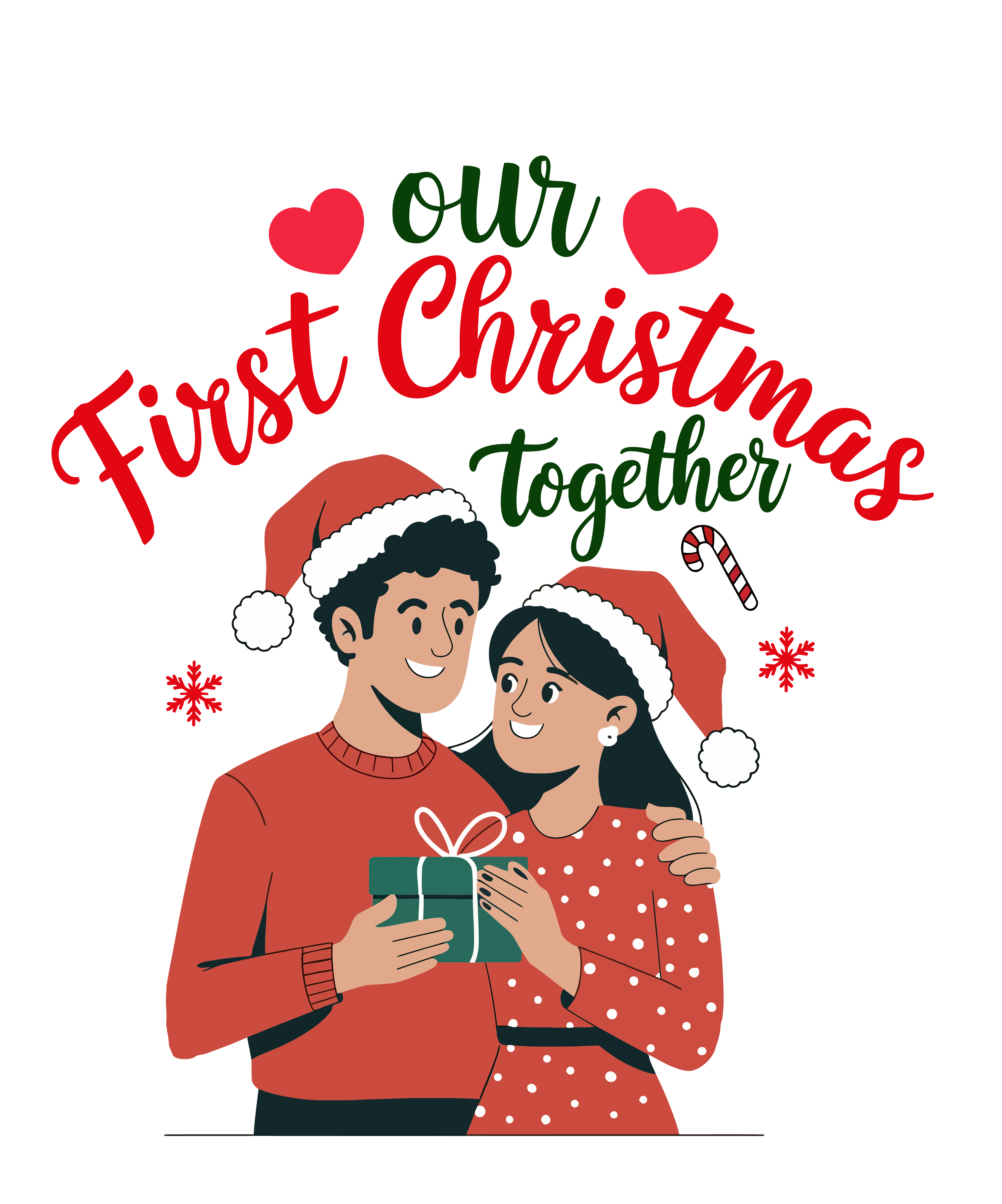 Our First Christmas Together DTF Transfer