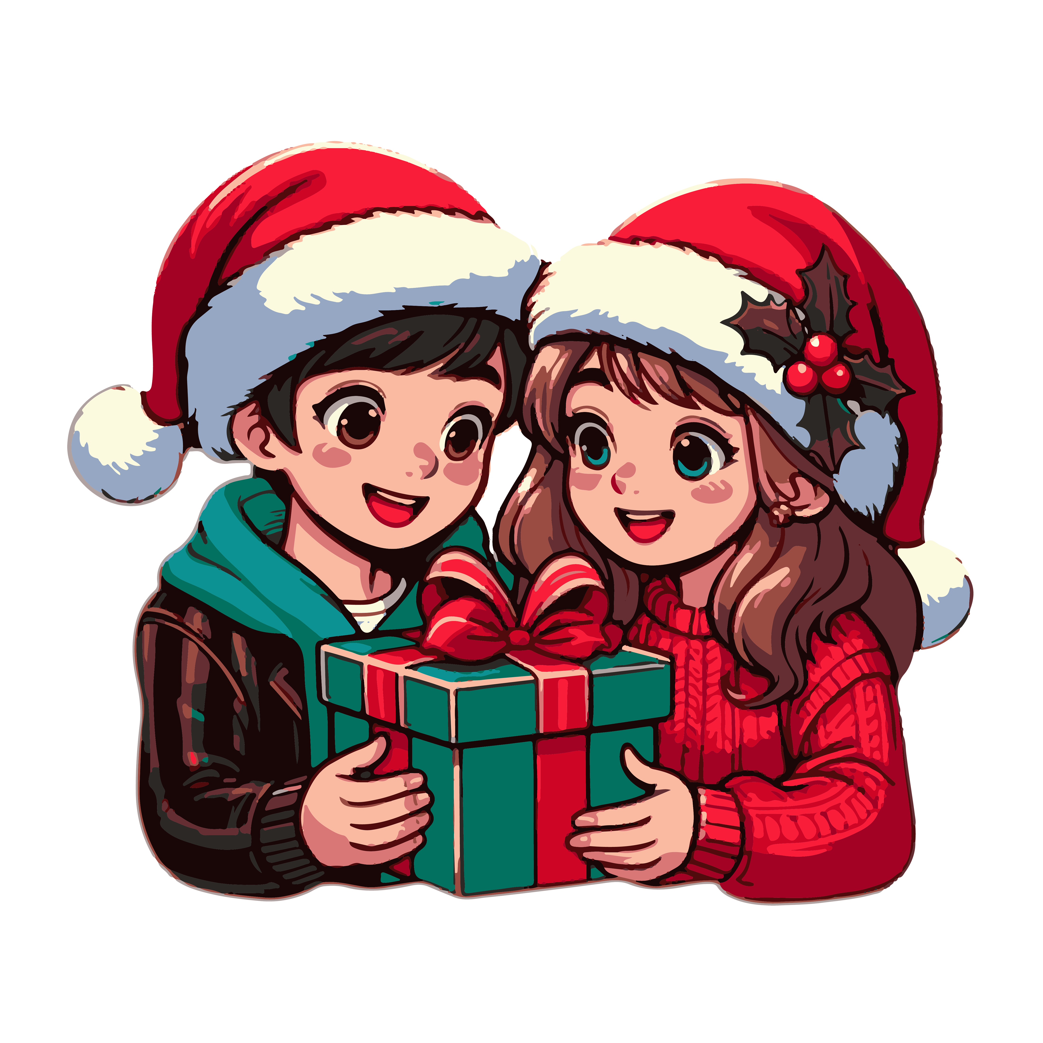Christmas Couple Gift Exchange DTF Transfer