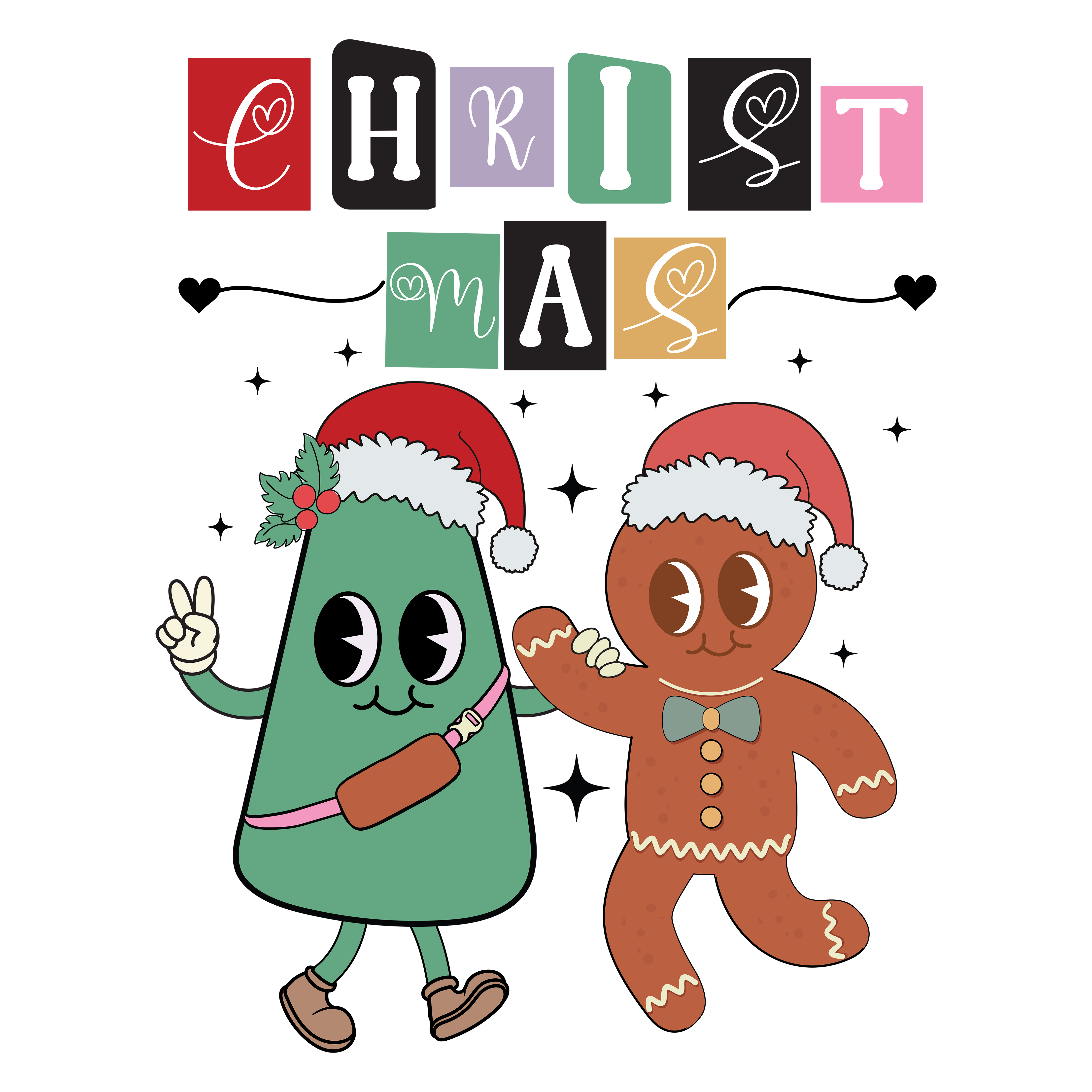 Christmas Best Friends DTF Transfer
