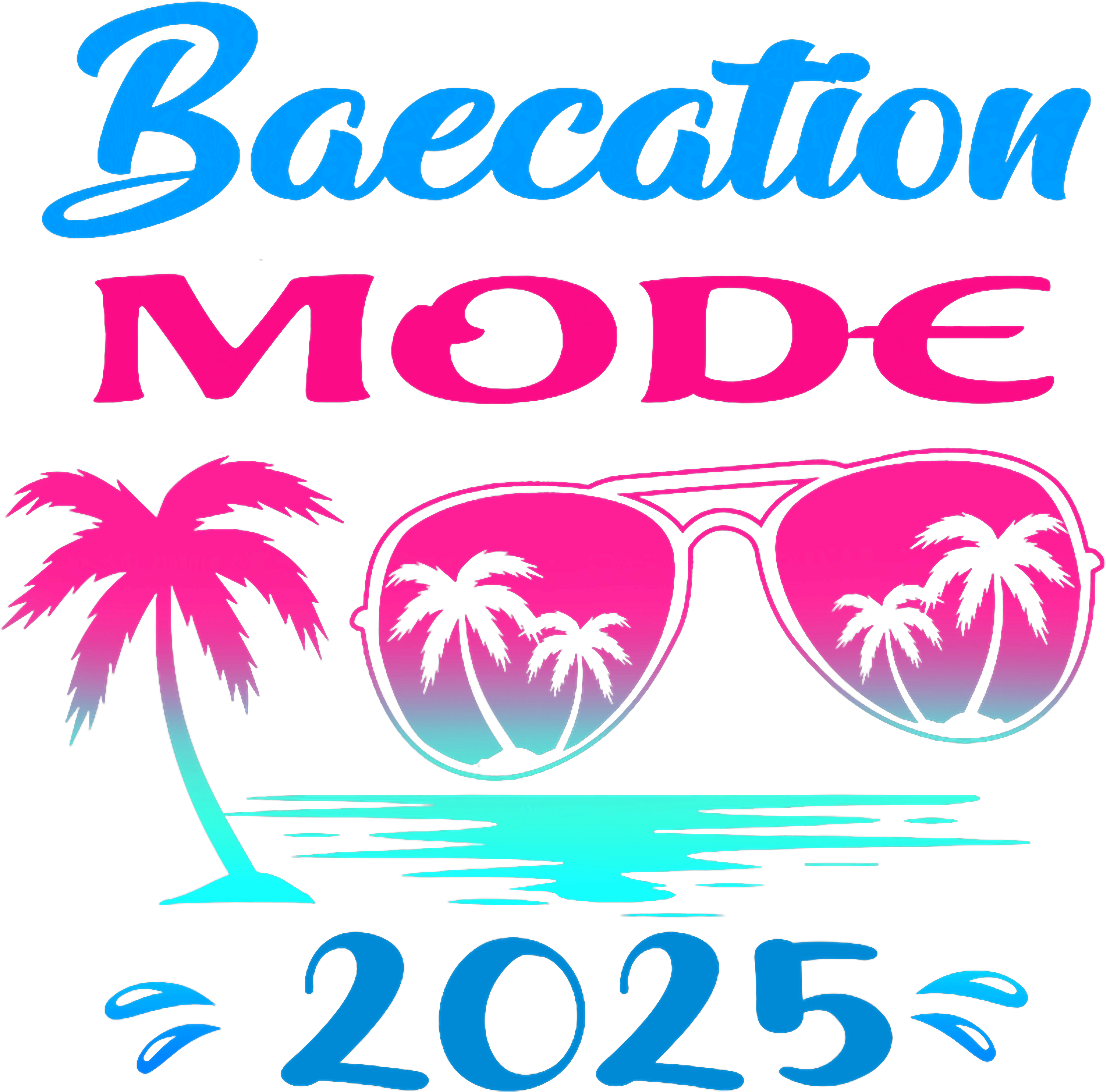 Baecation Mode 2025 Couples DTF Transfer