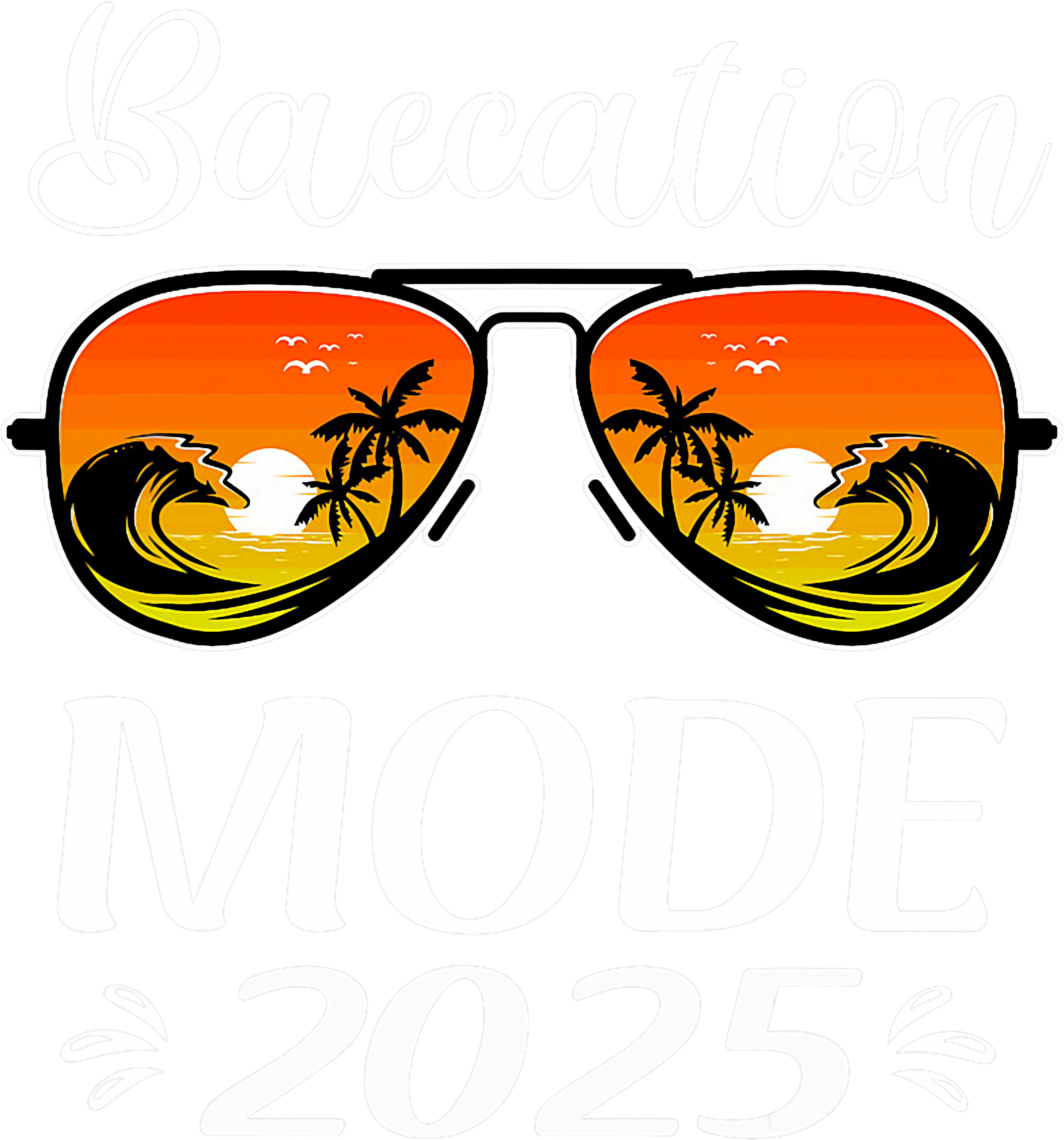 Baecation Mode 2025 Sunset  DTF Transfer