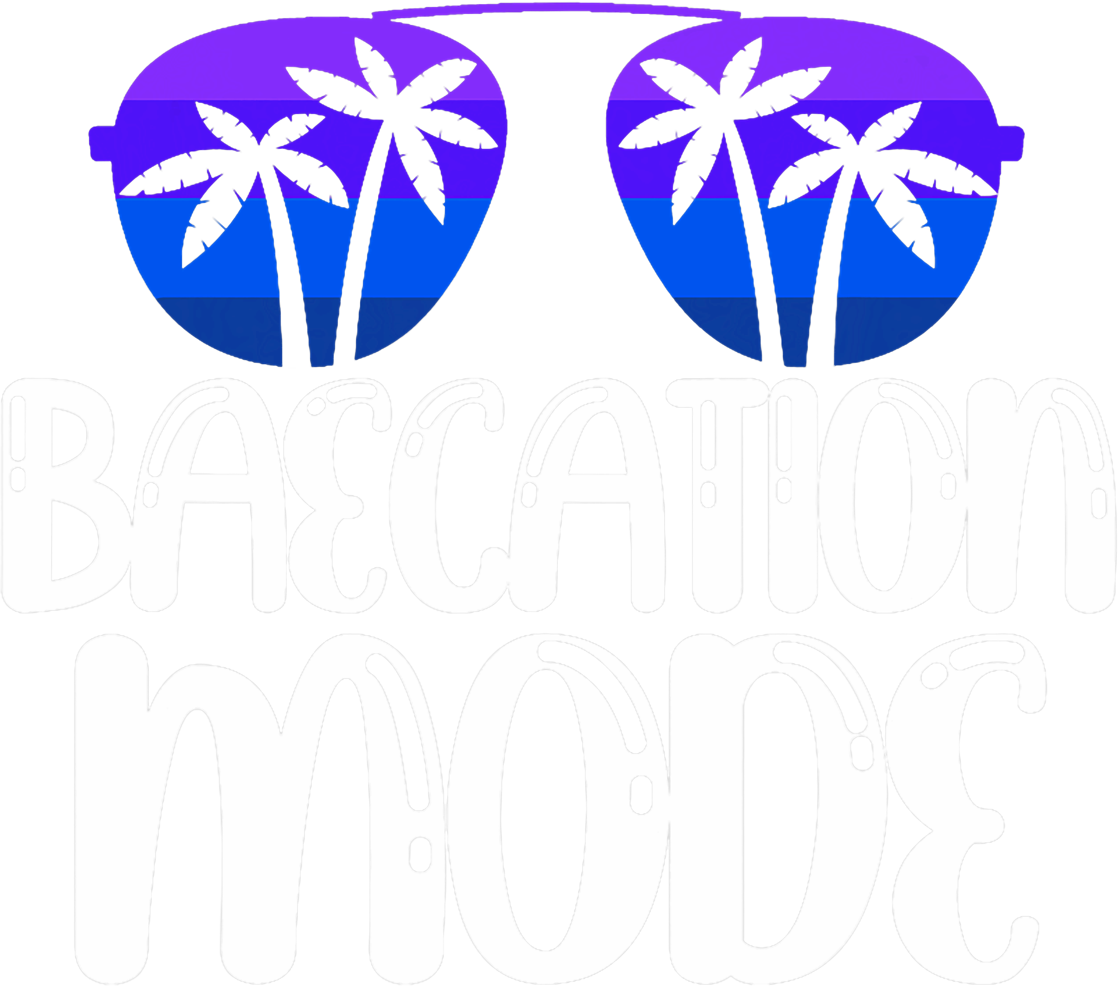Baecation Mode Purple Tropical DTF Transfer