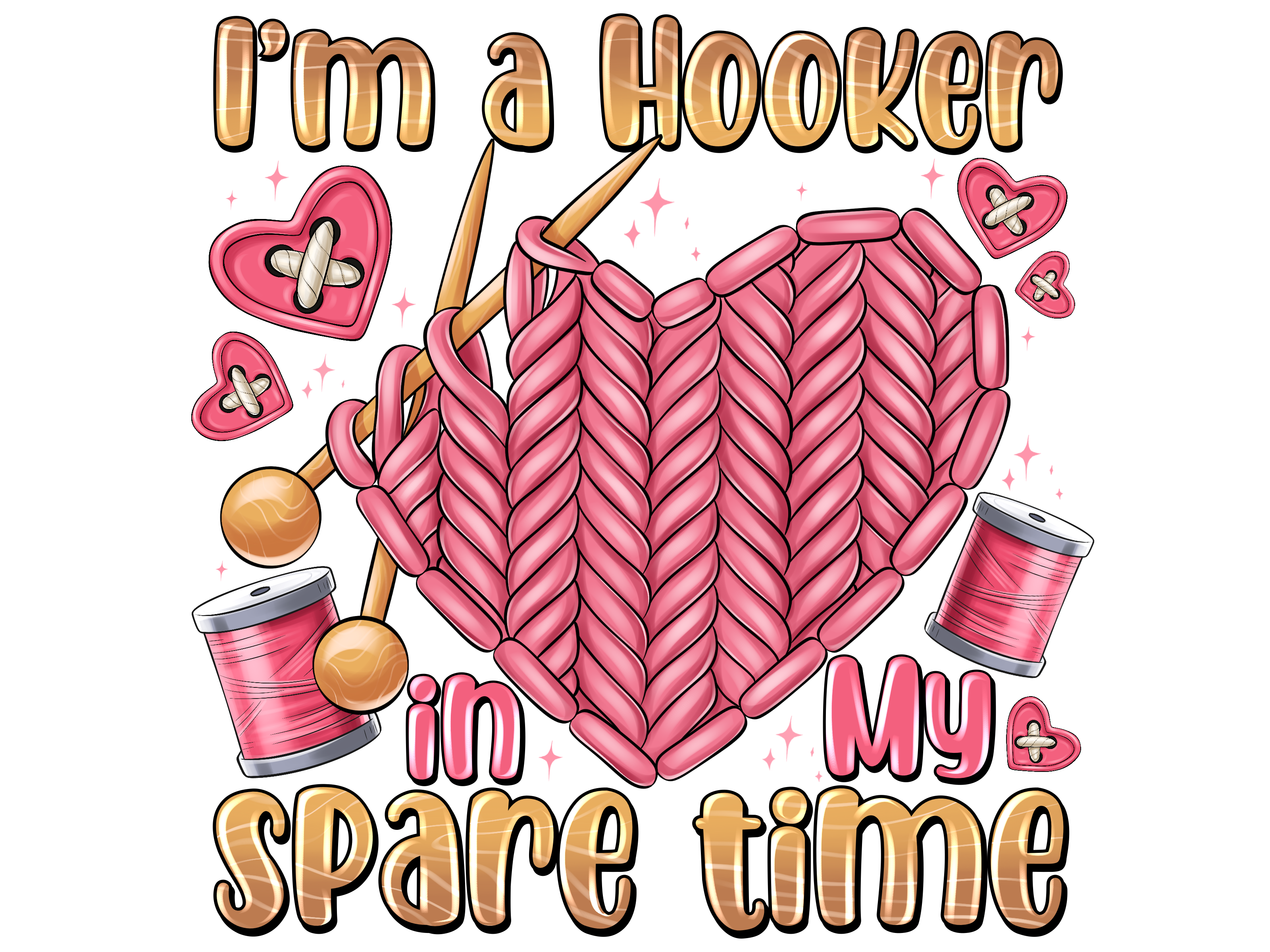 Hooked On Crochet DTF Transfer