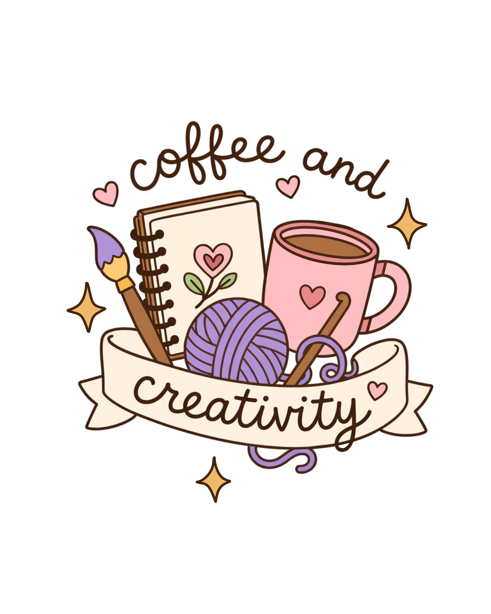 Coffee And Creativity DTF Transfer