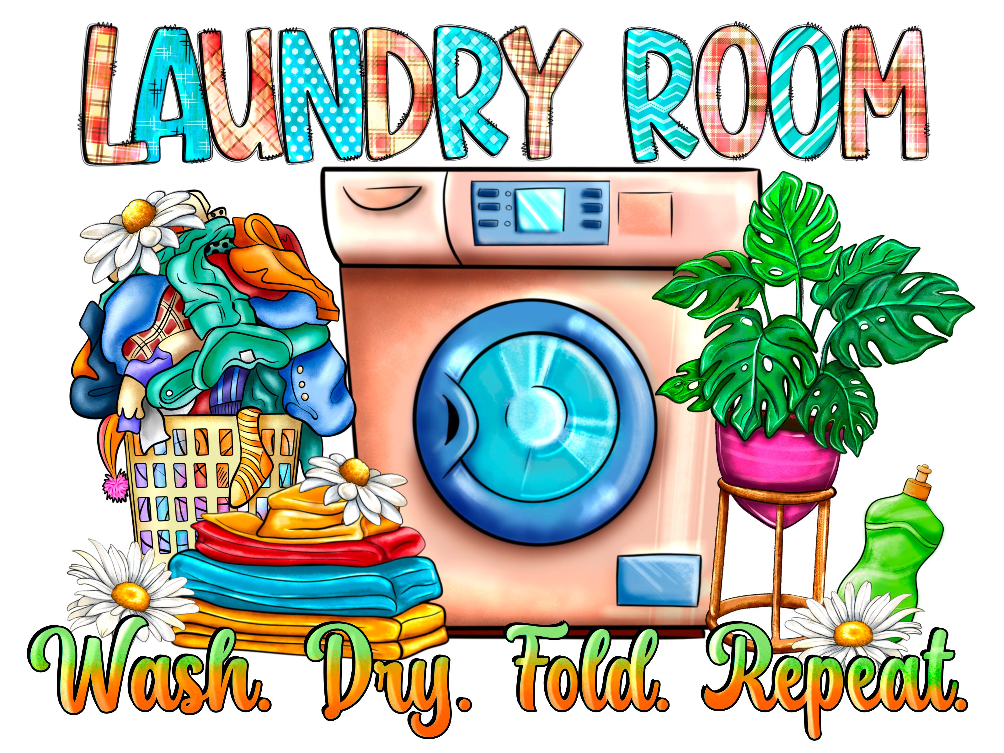 Laundry Room Routine DTF Transfer