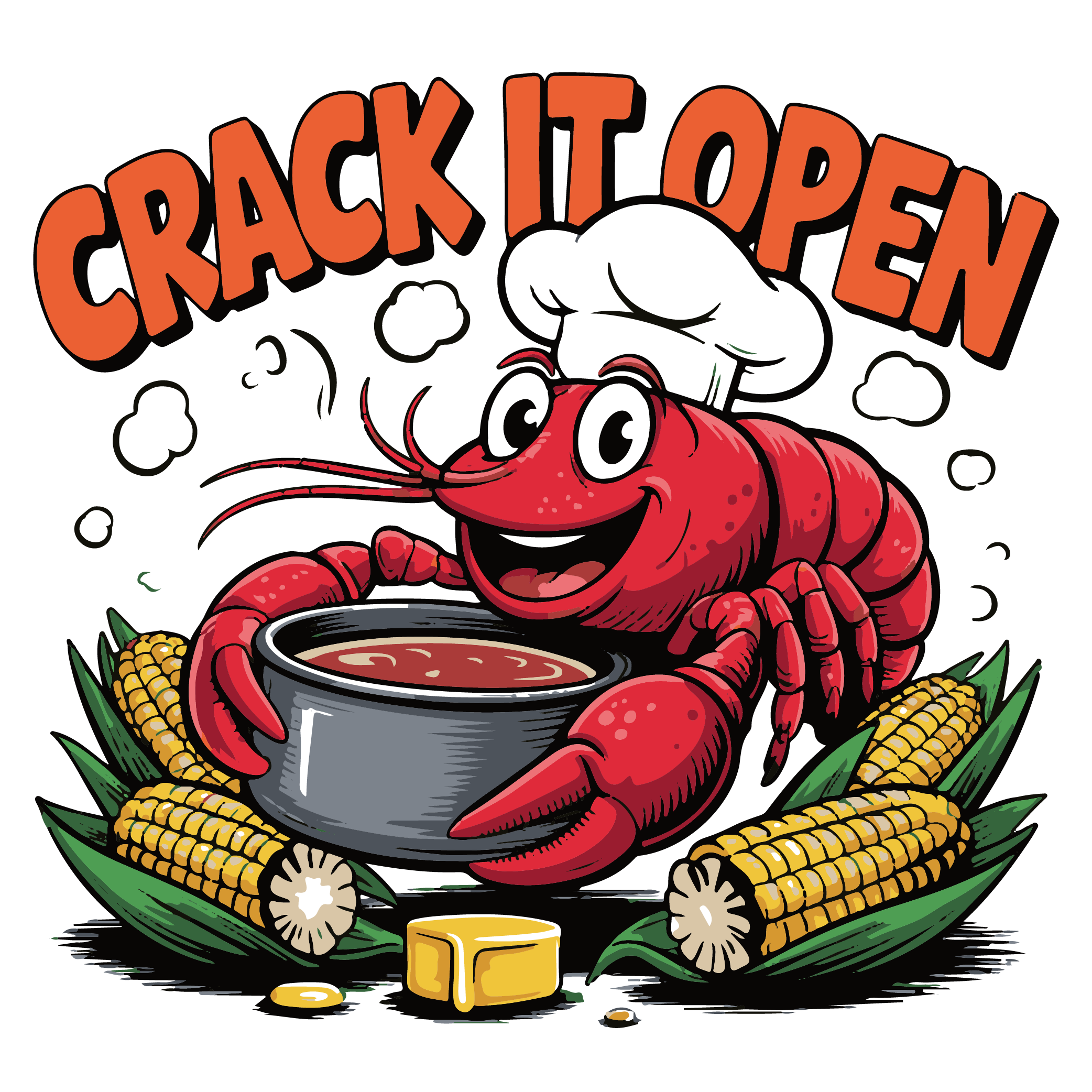 Crawfish Chef Seafood Boil Lover DTF Transfer