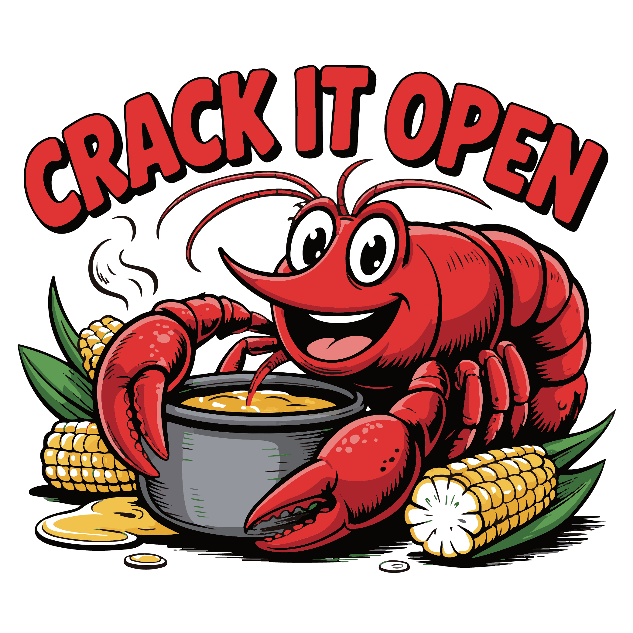 Crawfish Butter Dip Cajun Seafood Festival DTF Transfer