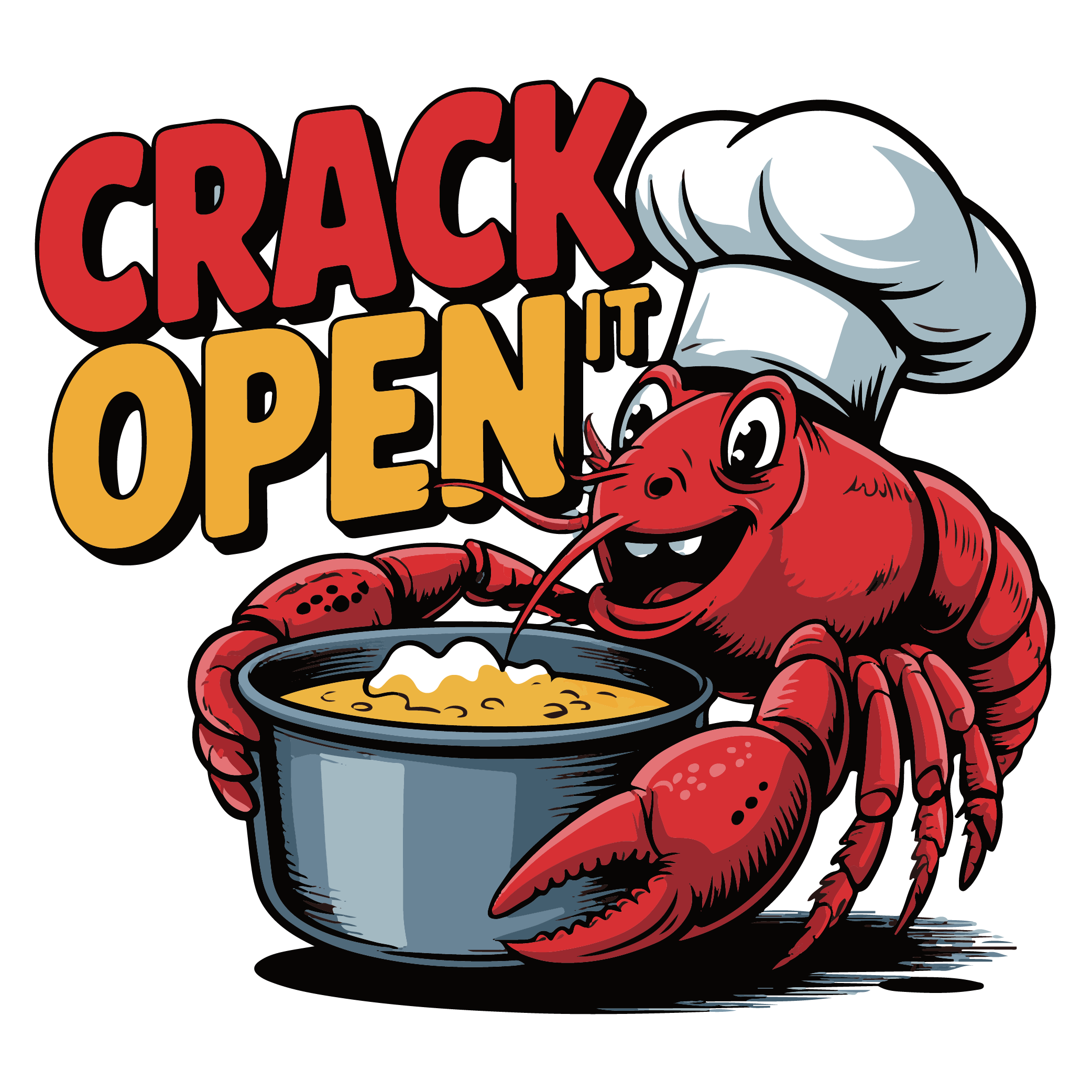 Crawfish Chef Cooking Cajun Boil Lover DTF Transfer