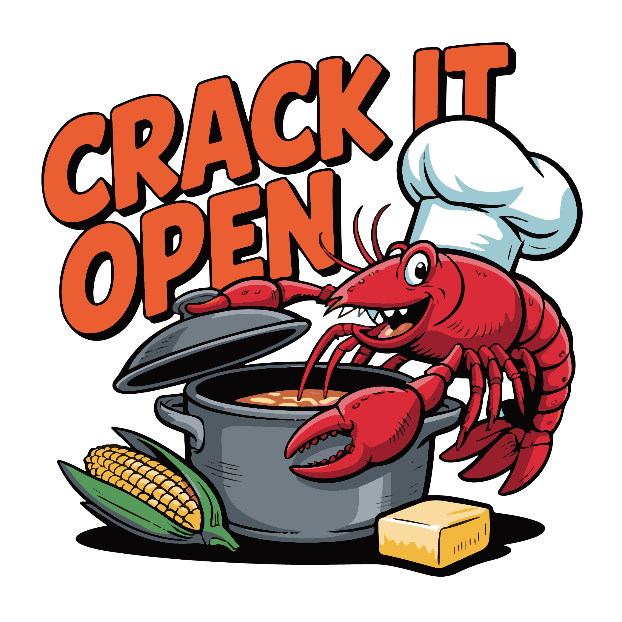 Crawfish Corn Butter Seafood DTF Transfer