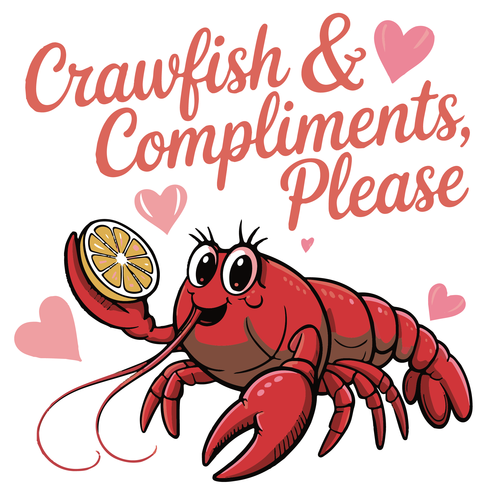 Crawfish And Compliments Please Lemon Love DTF Transfer