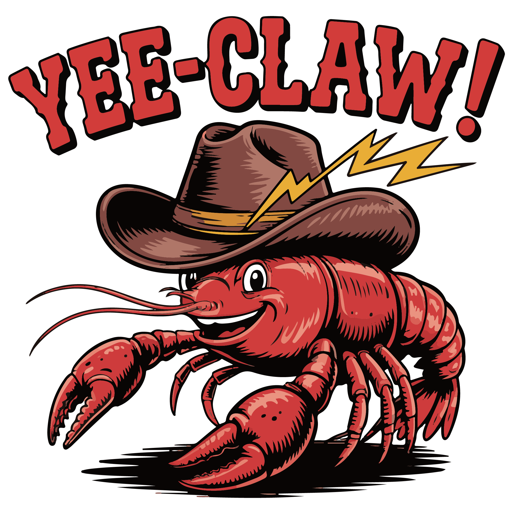 YeeClaw Cowboy Crawfish DTF Transfer