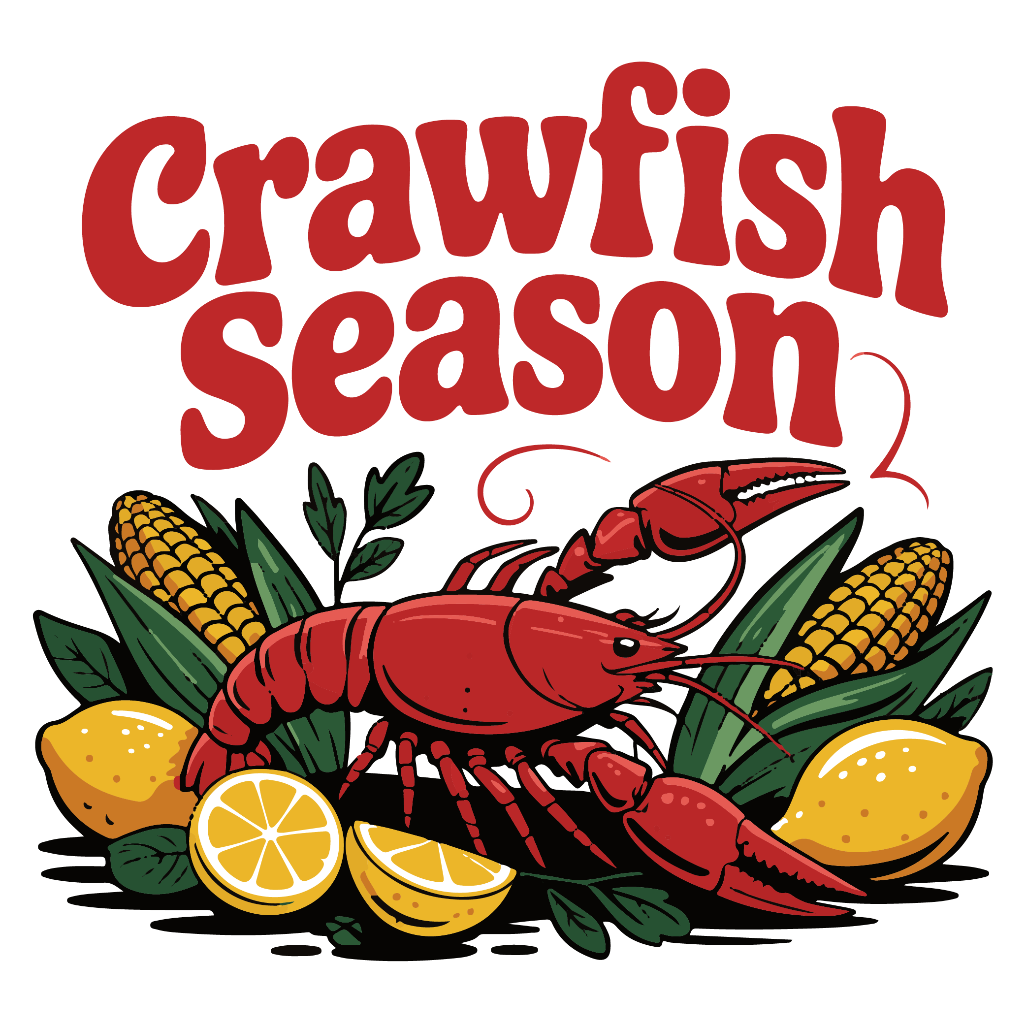 Southern Crawfish Feast DTF Transfer