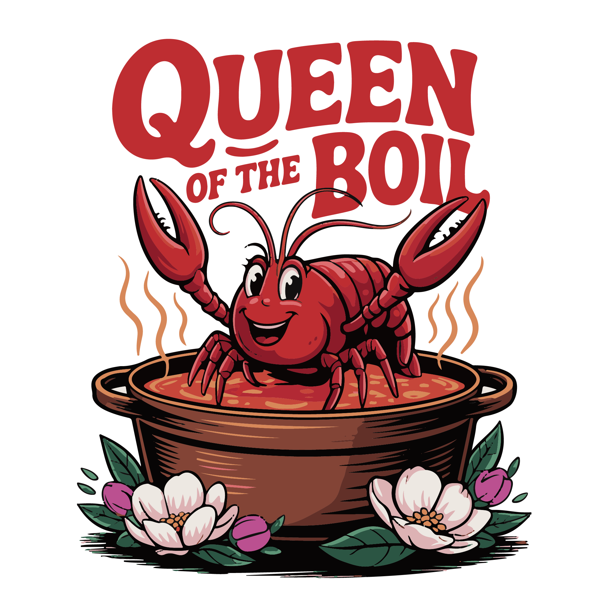 Queen Of The Boil Crawfish Boil Queen DTF Transfer