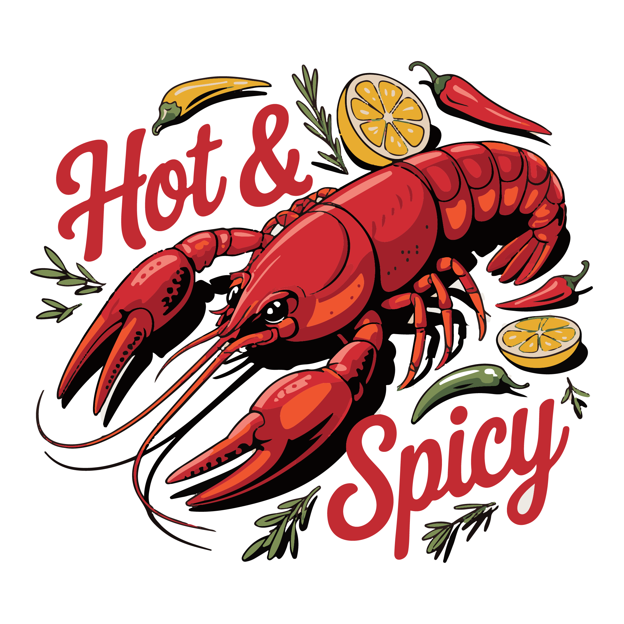 Hot And Spicy Crawfish Lover DTF Transfer