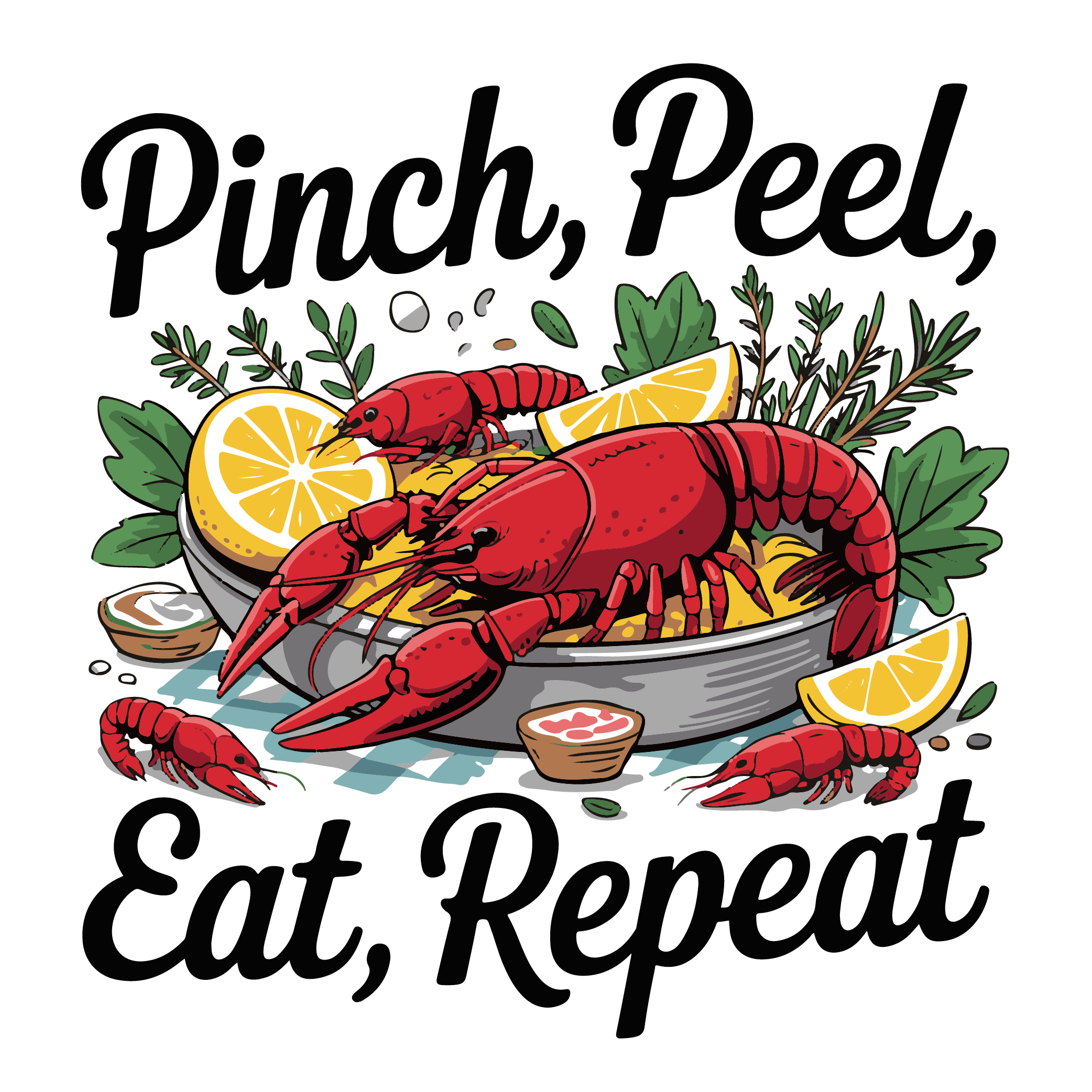 Pinch Peel Eat Repeat DTF Transfer