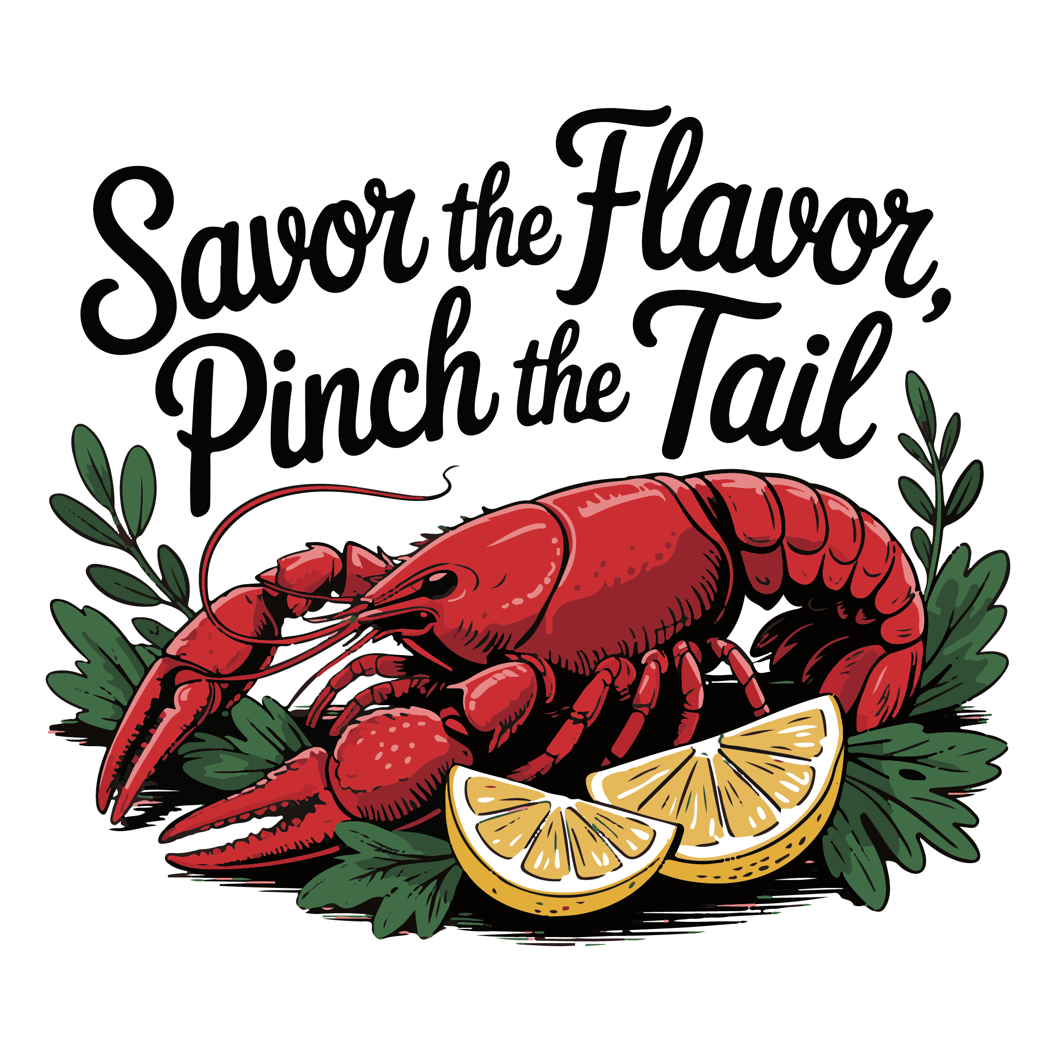 Fresh Crawfish Recipe DTF Transfer
