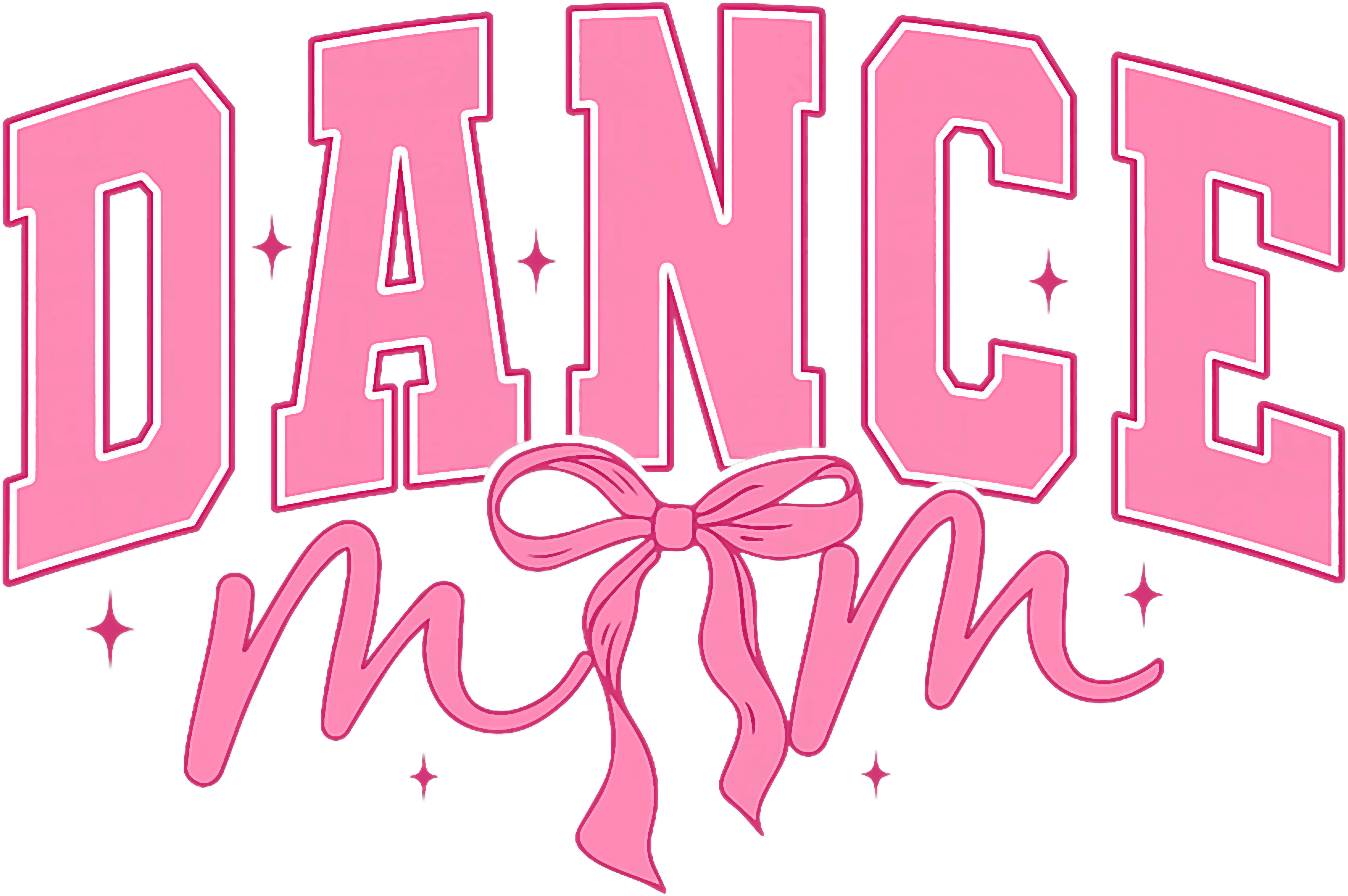 Pink Bow Dance Mom DTF Transfer
