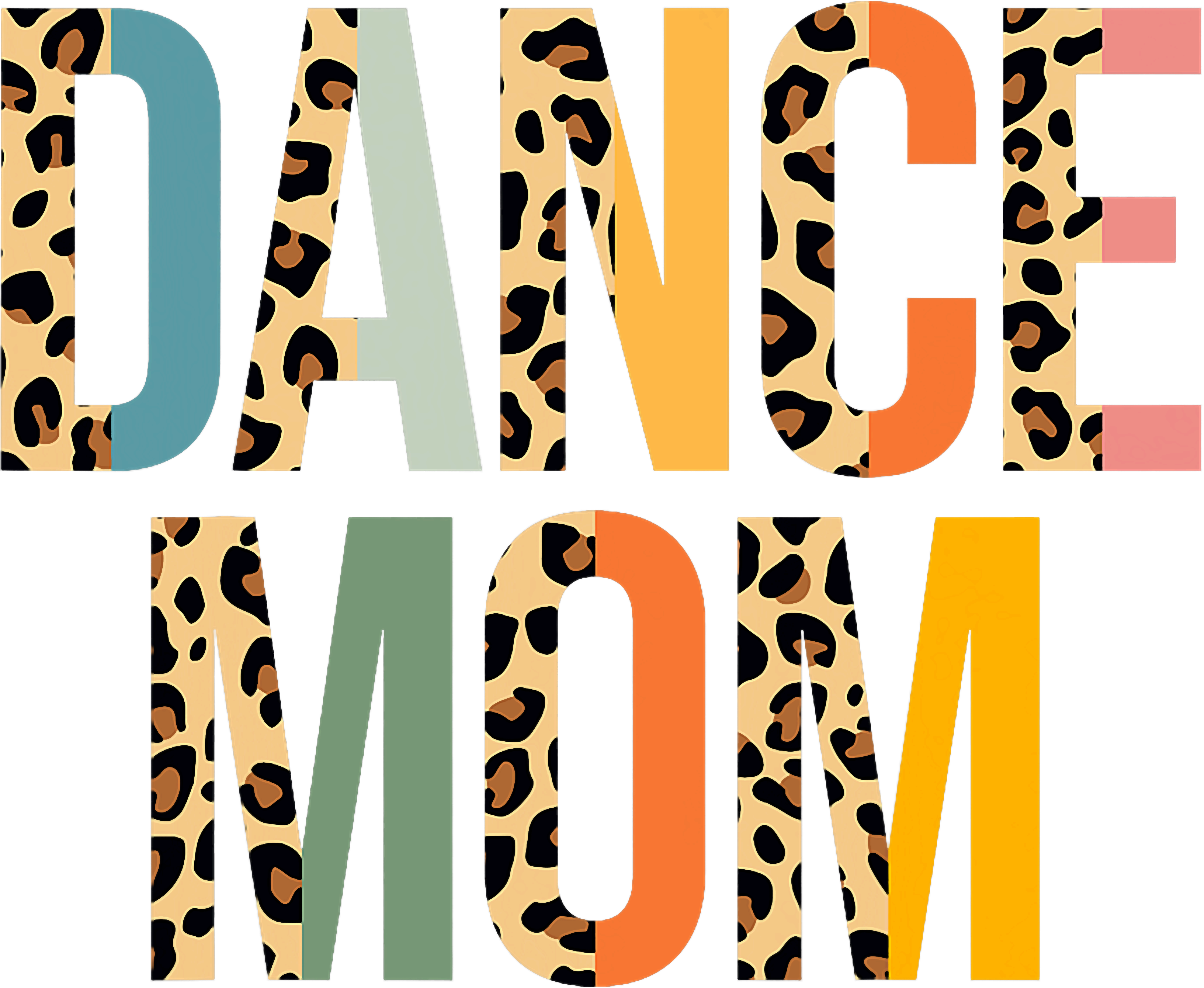 Leopard Print Dance Mom DTF Transfer