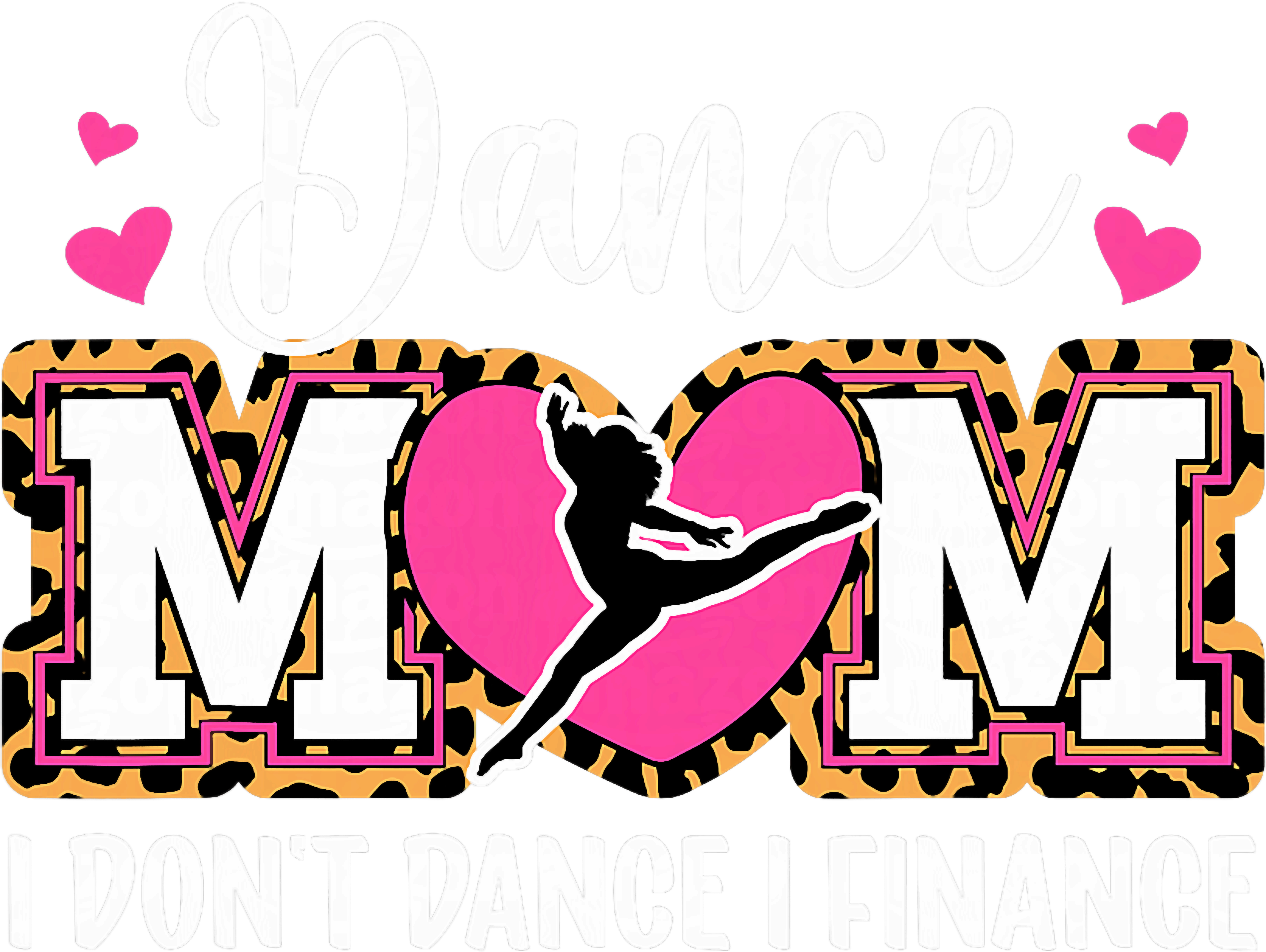 Leopard Heart Dance Mom DTF Transfer