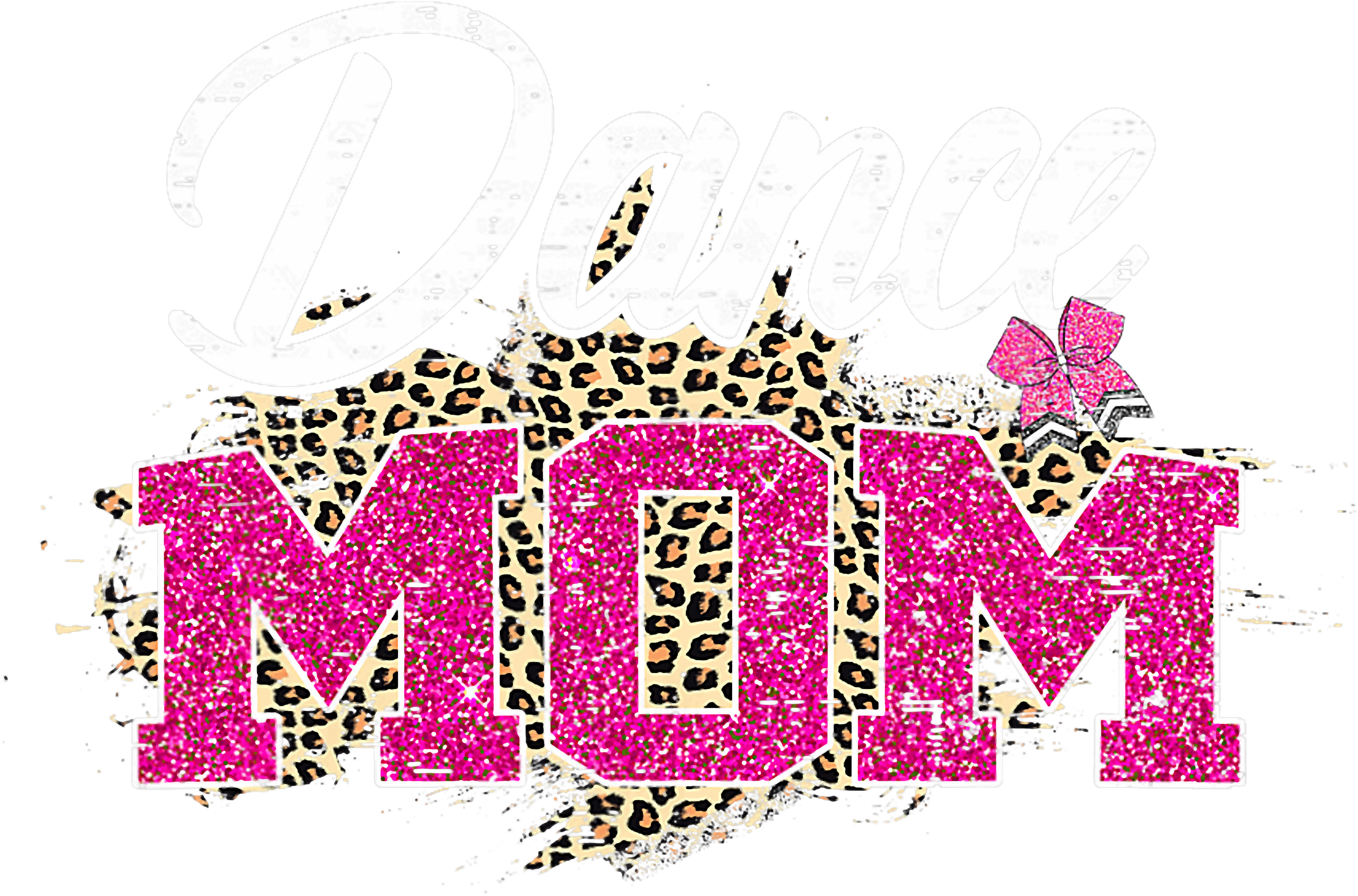Glitter Leopard Dance Mom DTF Transfer