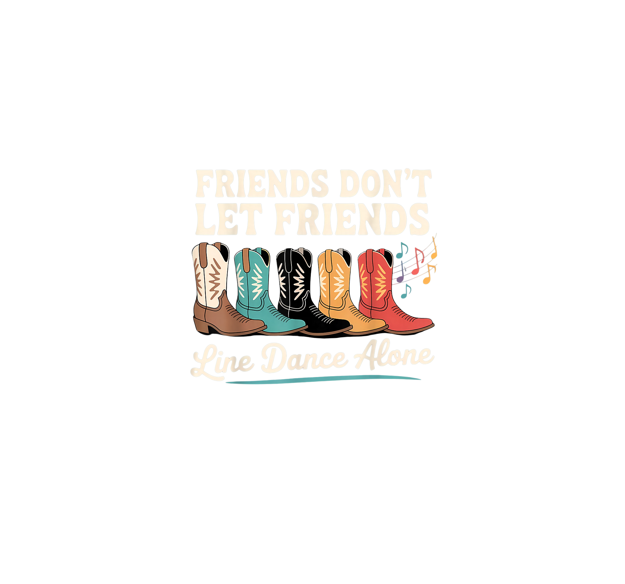 Friends Line Dance Together DTF Transfer