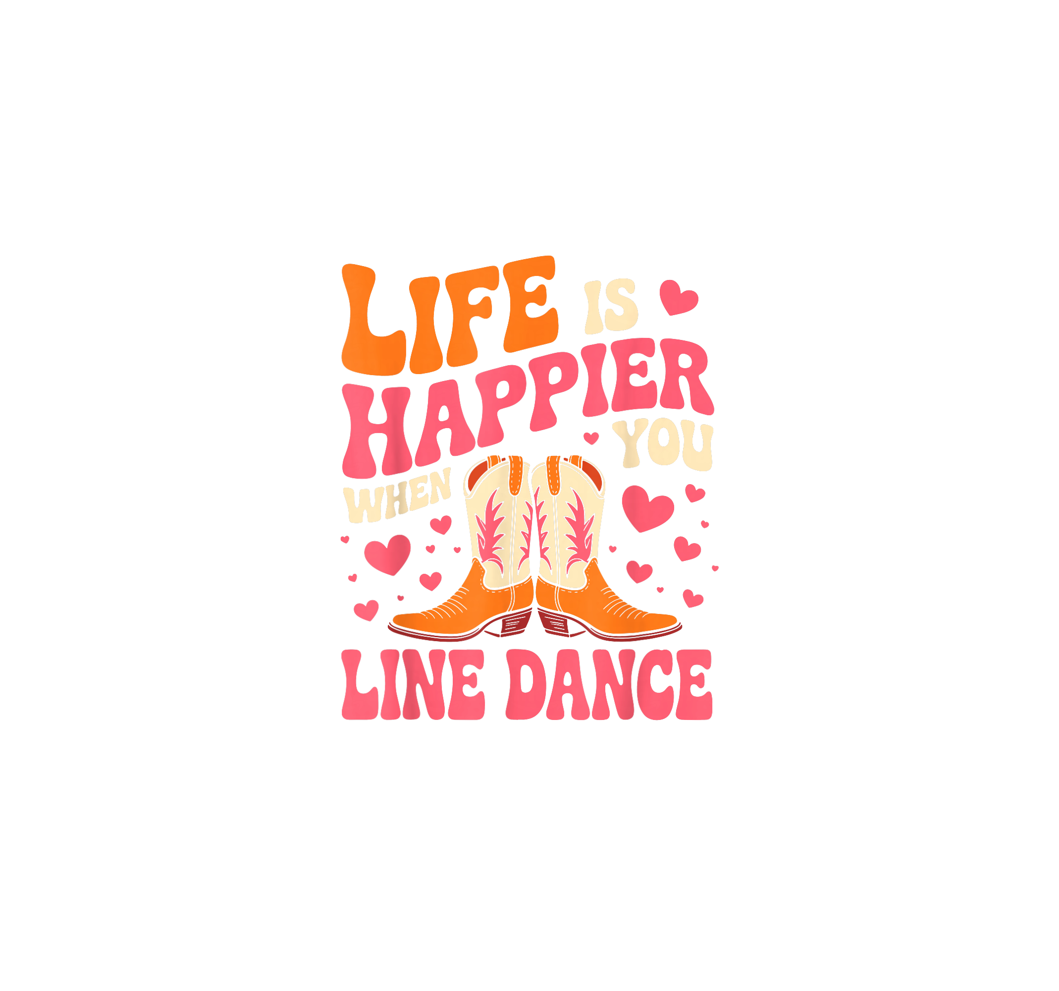 Happier With Line Dancing DTF Transfer