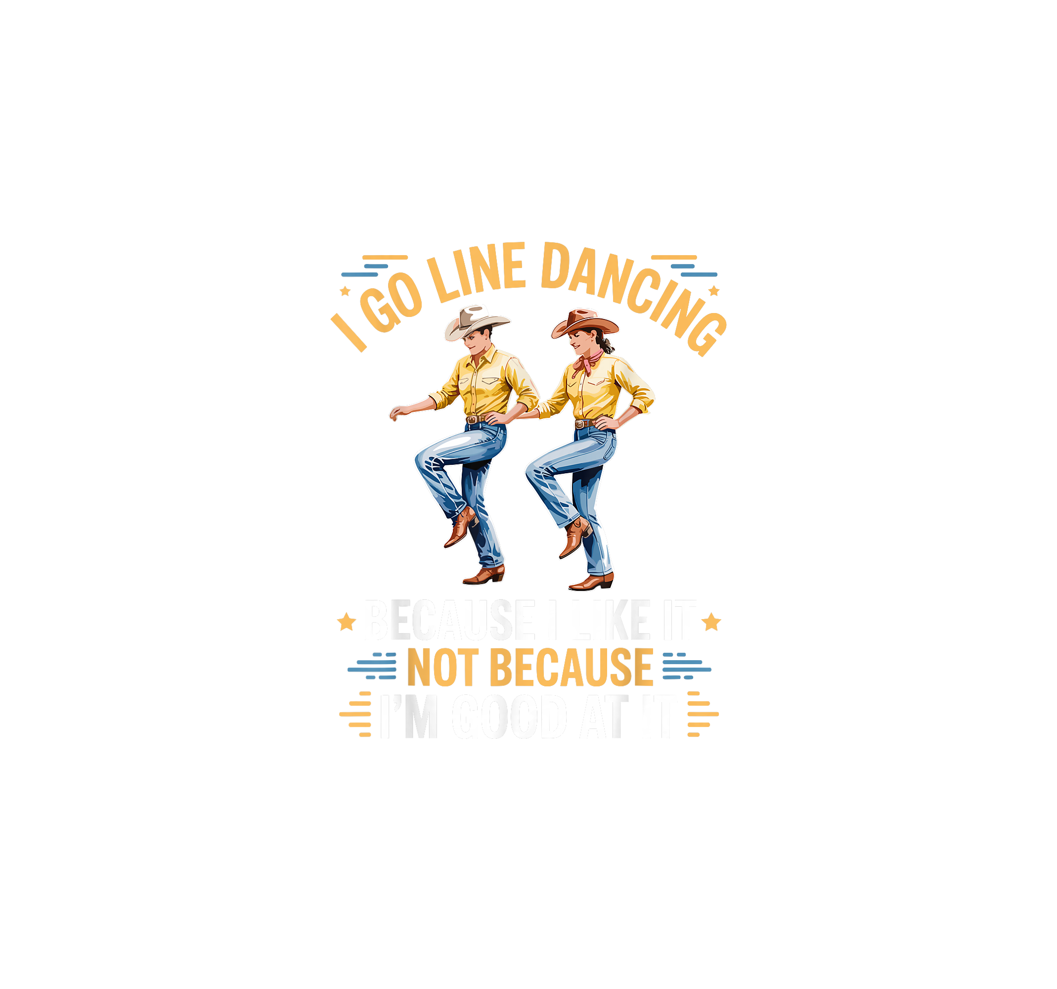 Line Dancing For Fun DTF Transfer