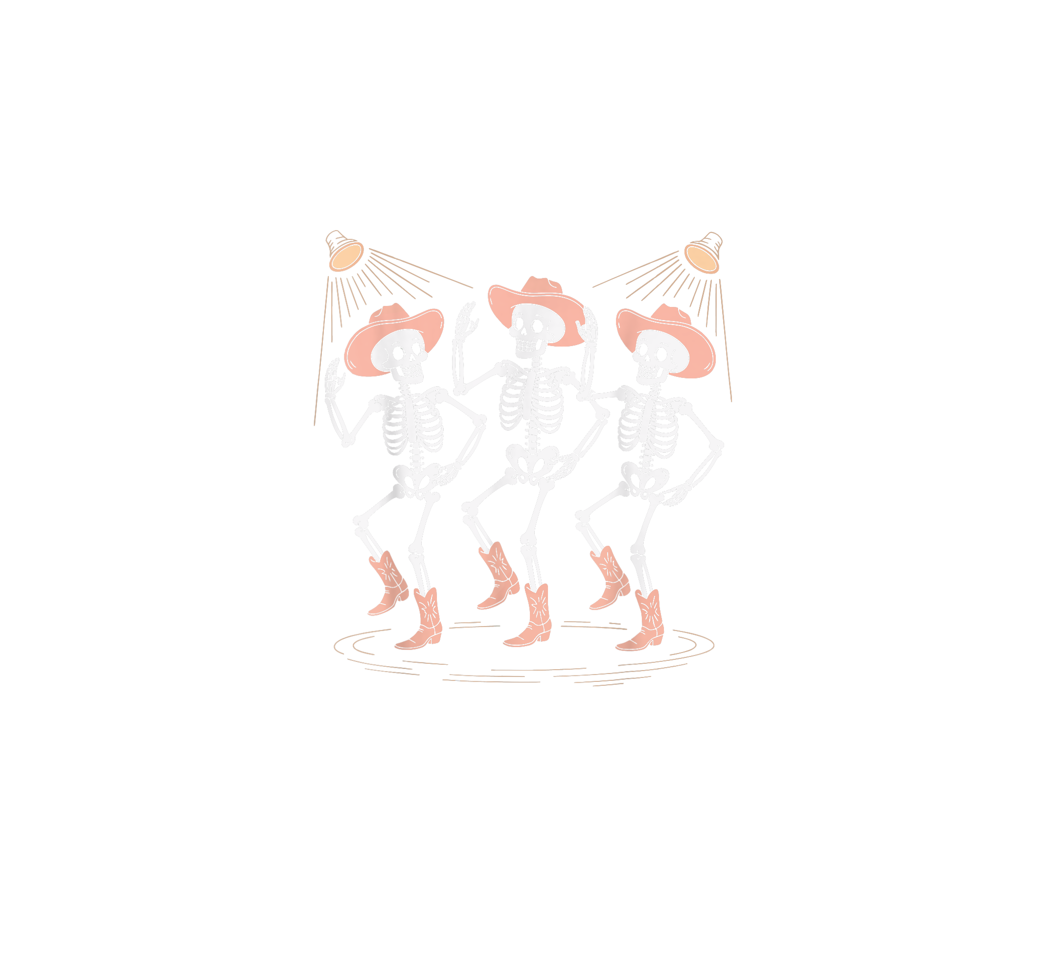 Cowboy Skeleton Line Dancers DTF Transfer