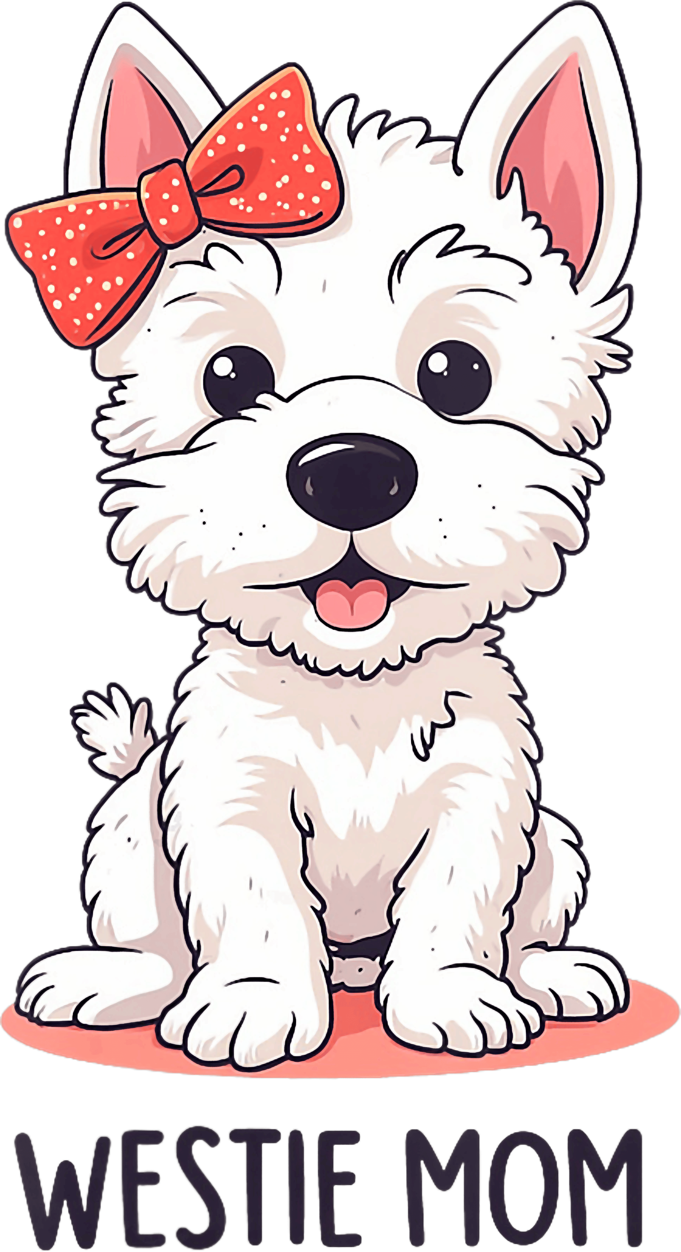 Westie Mom Cute DTF Transfer
