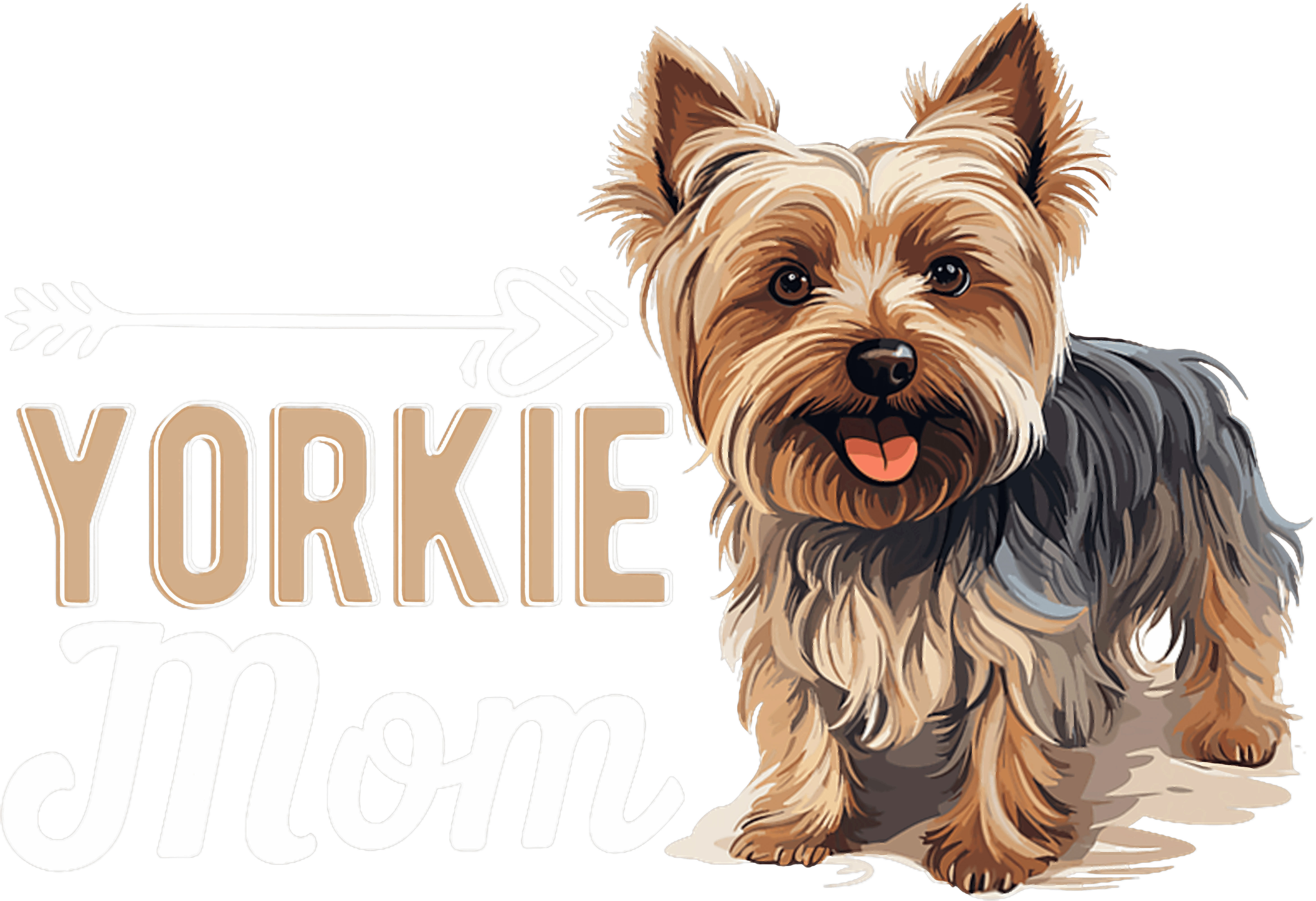 Yorkie Mom Yorkshire Terrier Dog DTF Transfer