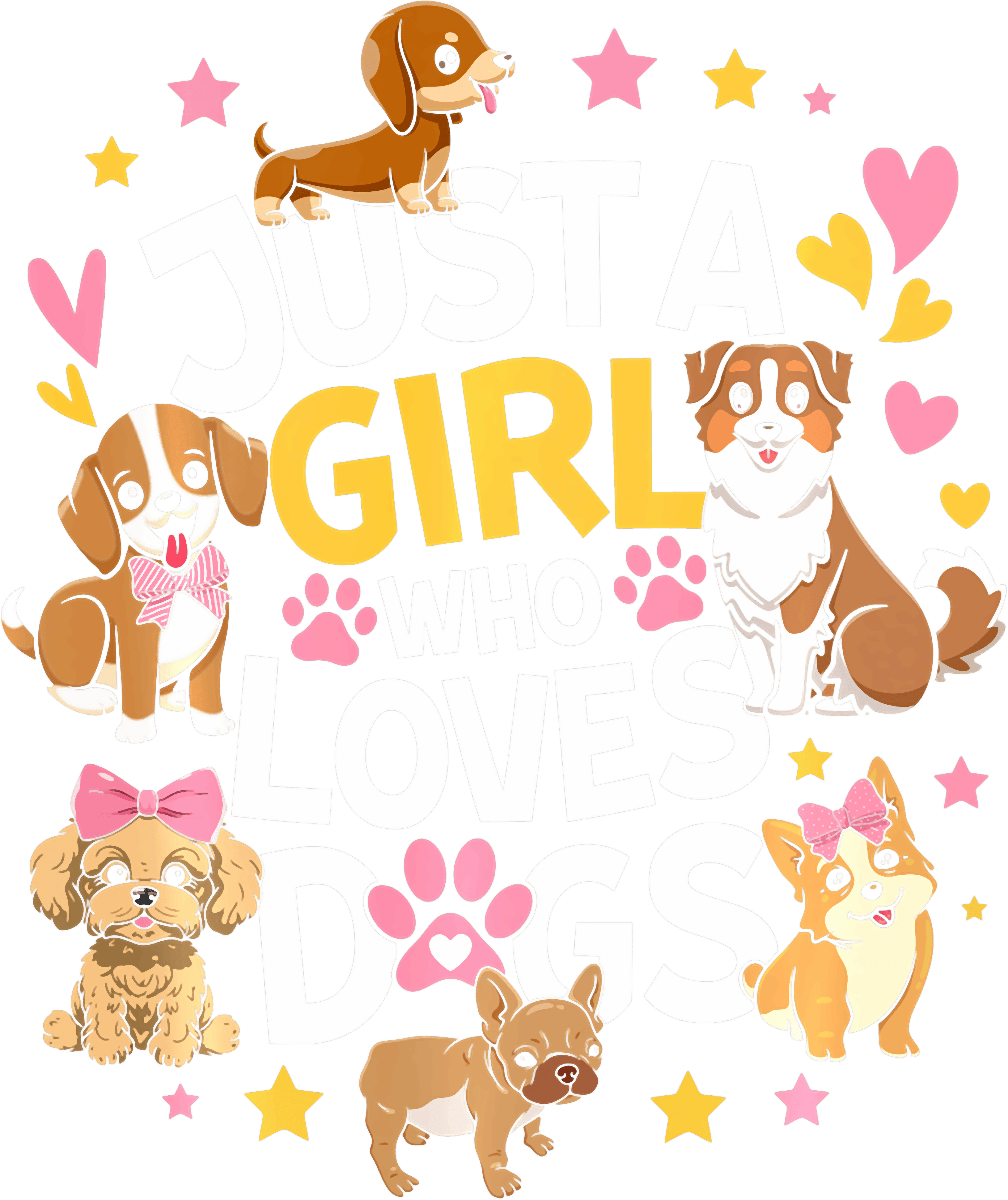 Just A Girl Who Loves Dogs DTF Transfer