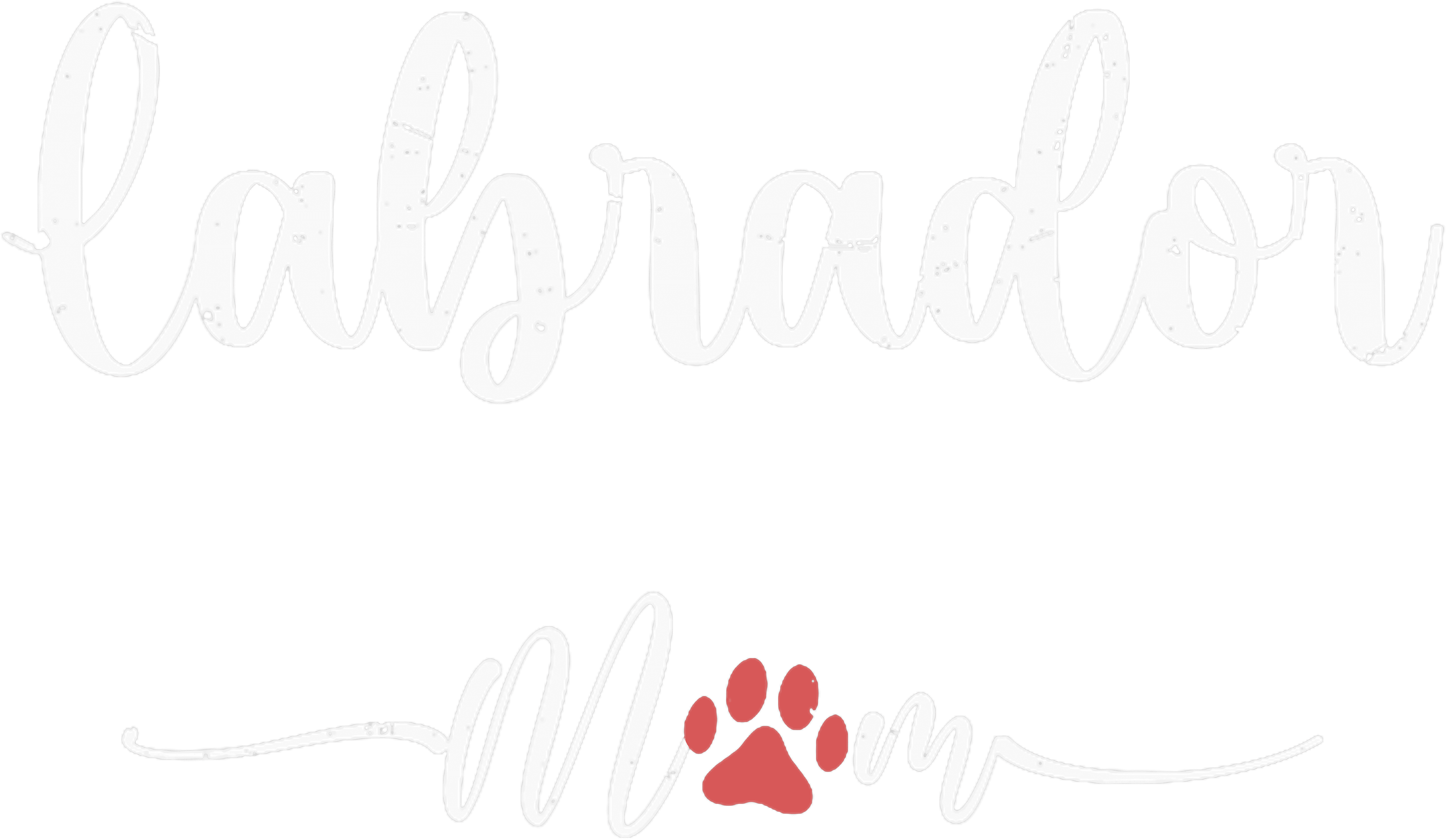 Labrador Mom Script Paw DTF Transfer