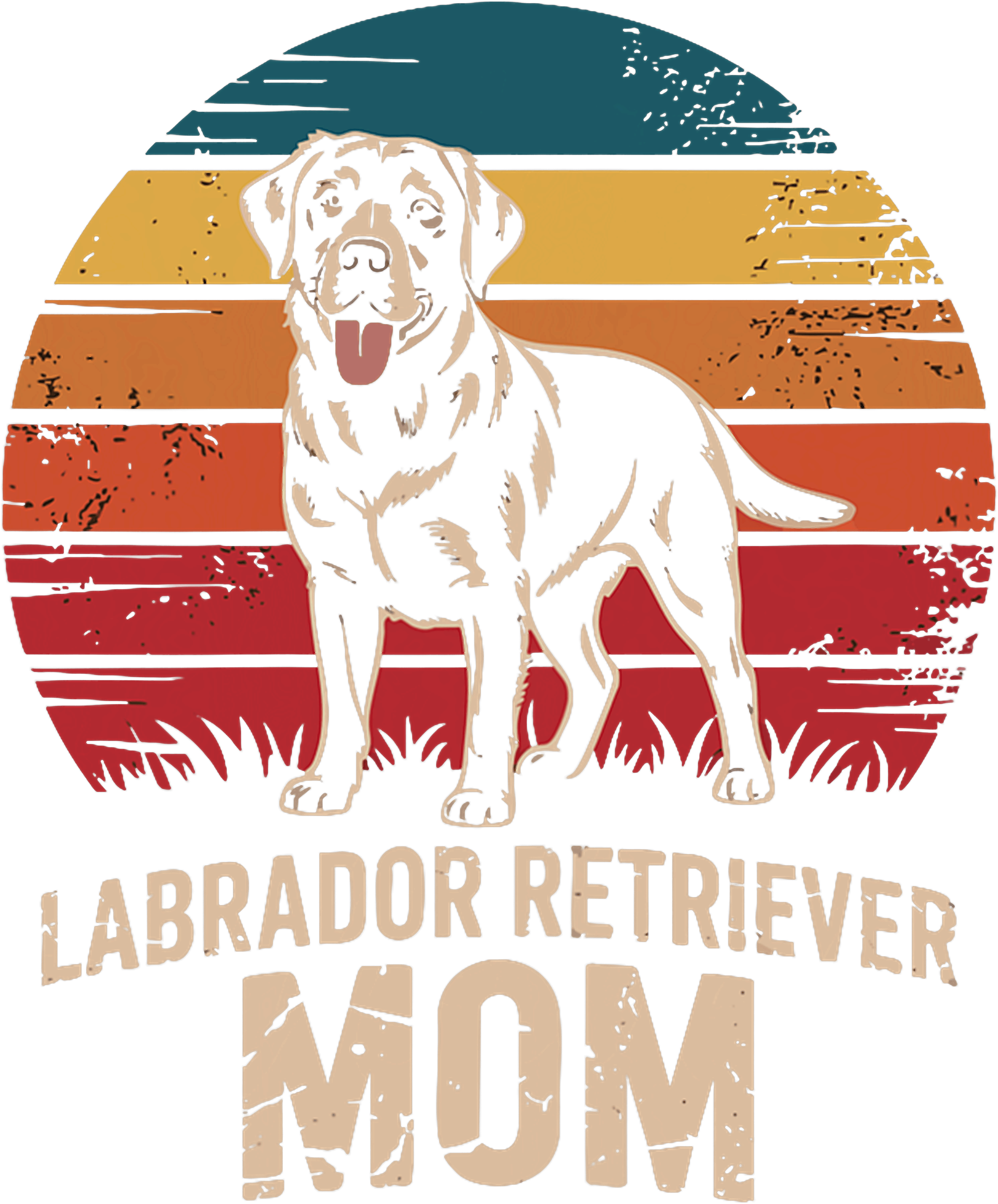 Labrador Retriever Mom Retro Vintage DTF Transfer