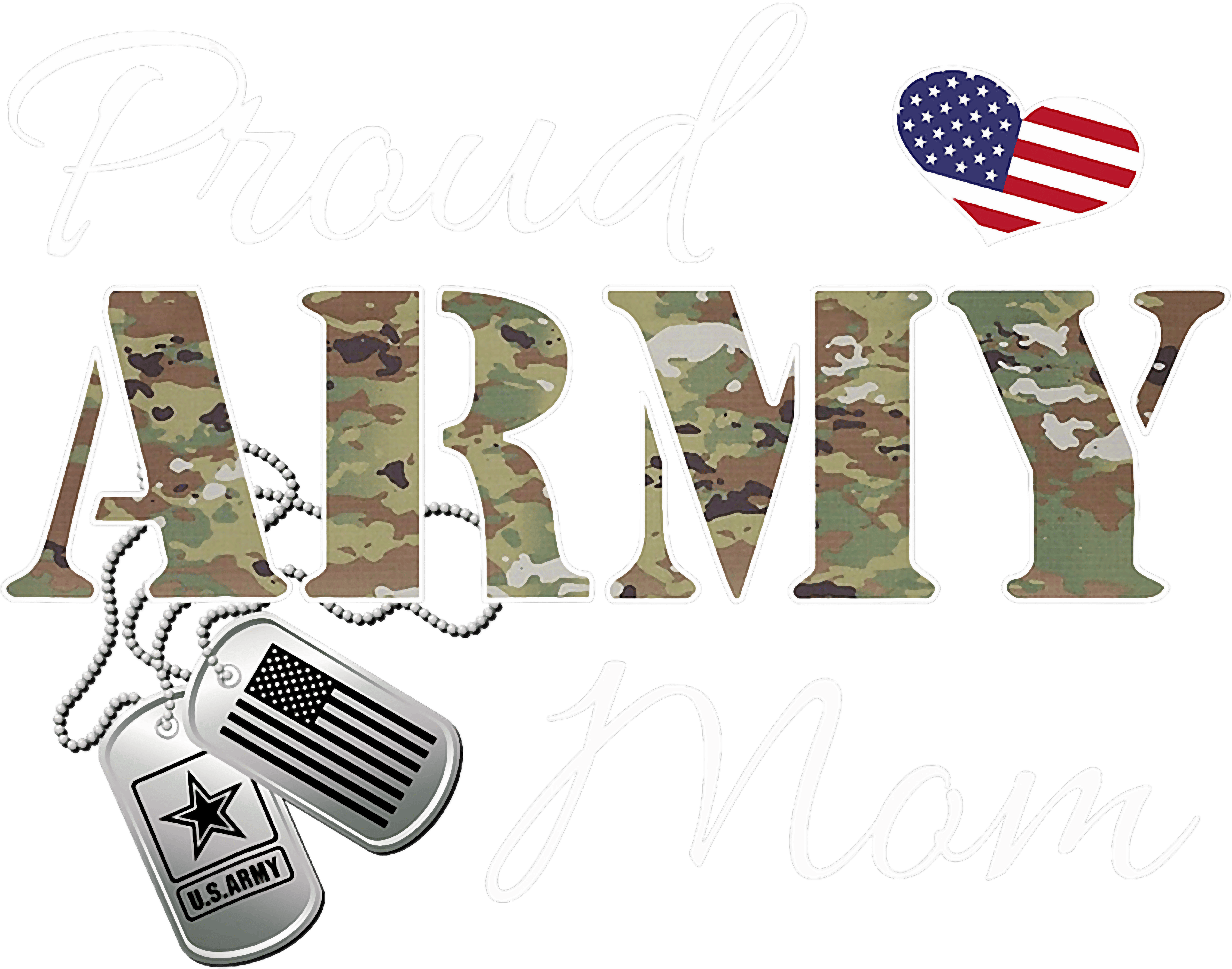 Proud Army Mom DTF Transfer